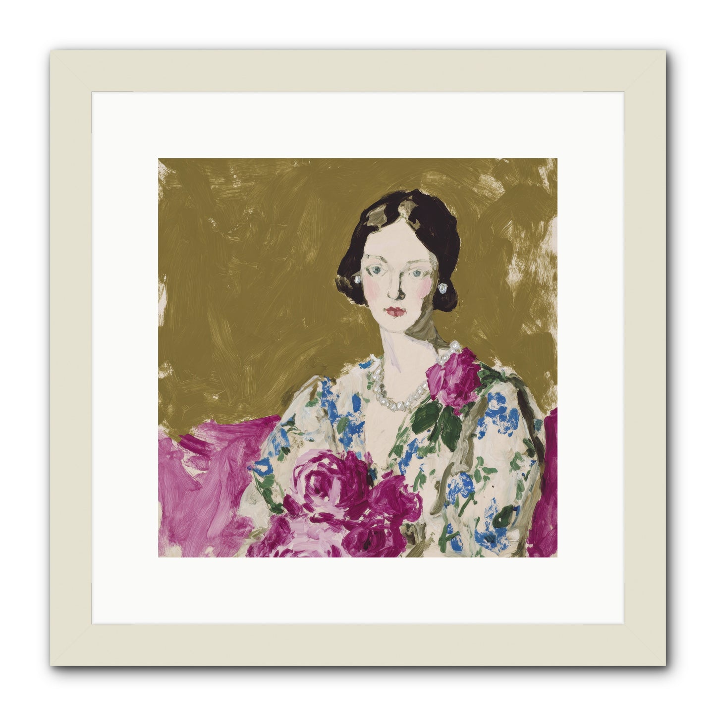 The Language of Stillness -- Framed Print - White 12x12