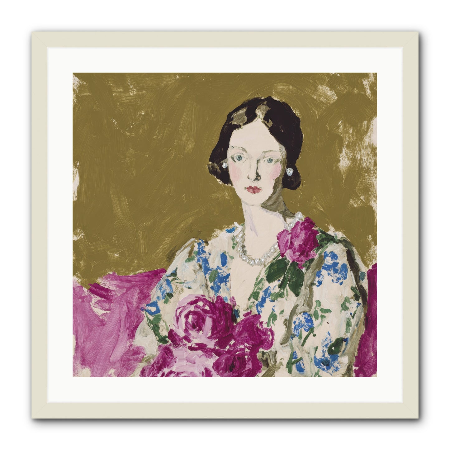 The Language of Stillness -- Framed Print - White 24x24