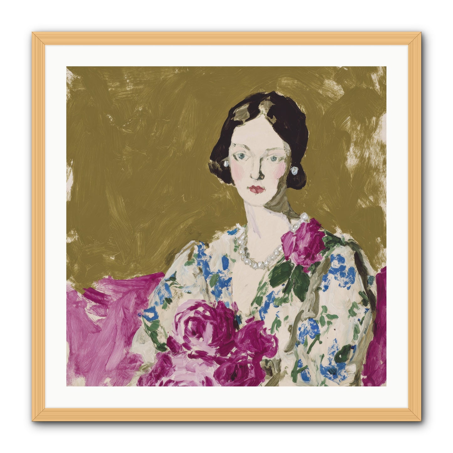 The Language of Stillness -- Framed Print - Natural 30x30