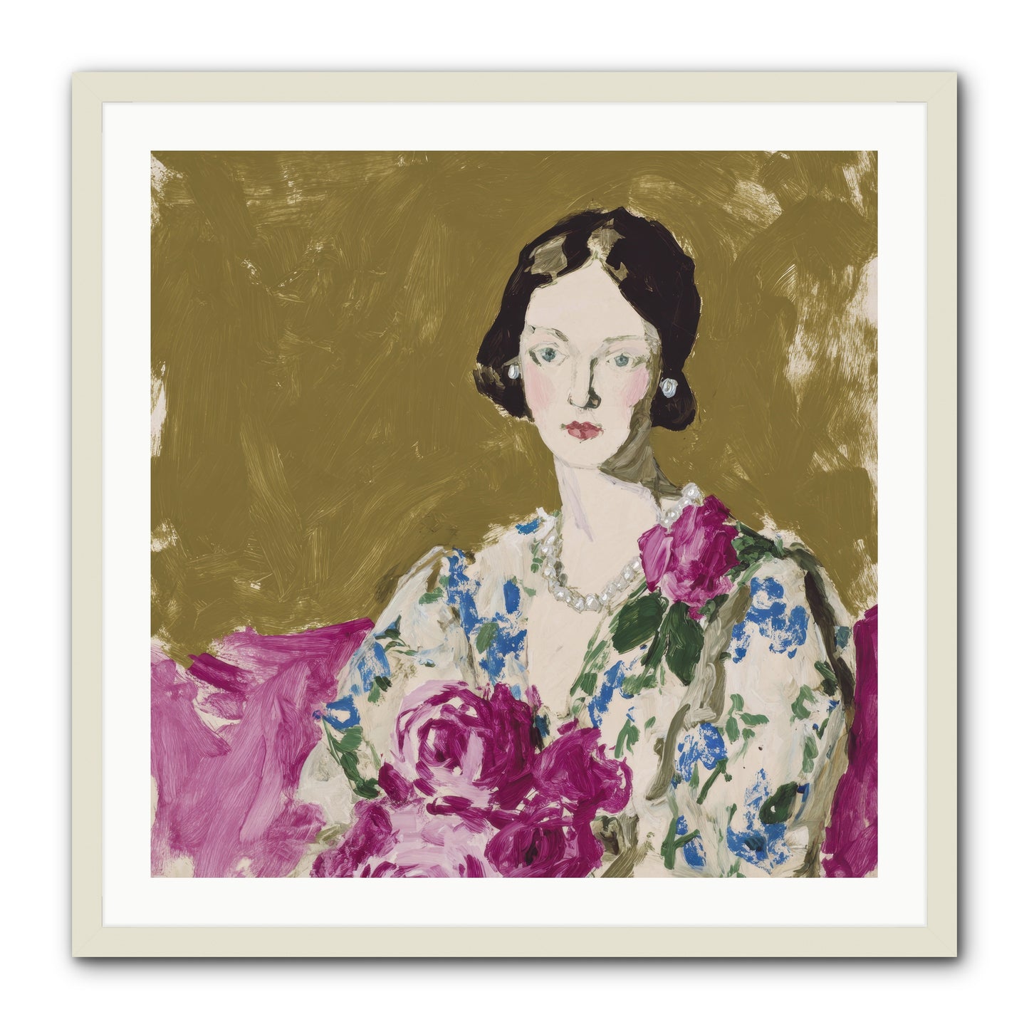 The Language of Stillness -- Framed Print - White 30x30