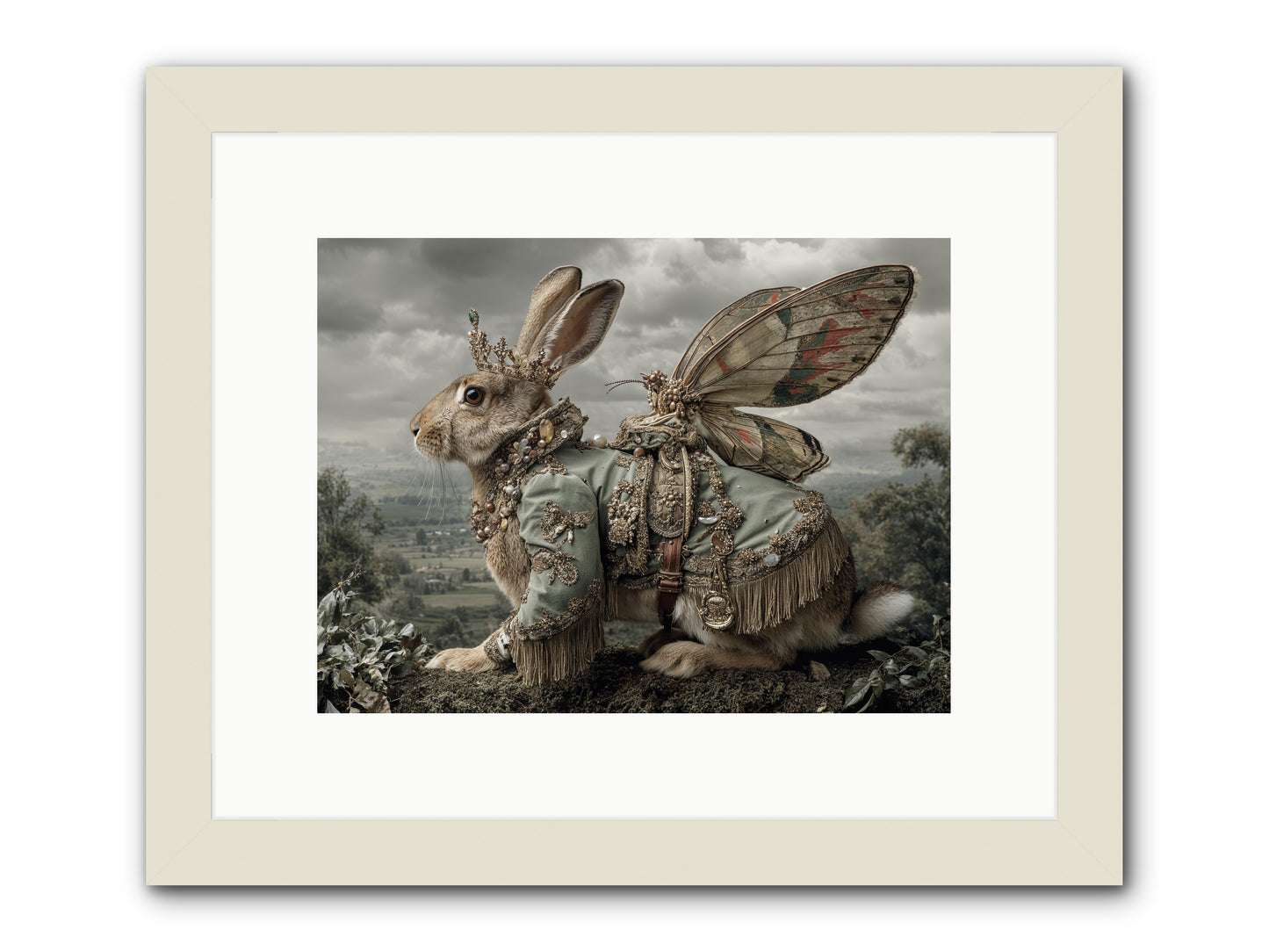 The Last Apricot Market -- Framed Print - White 12x9