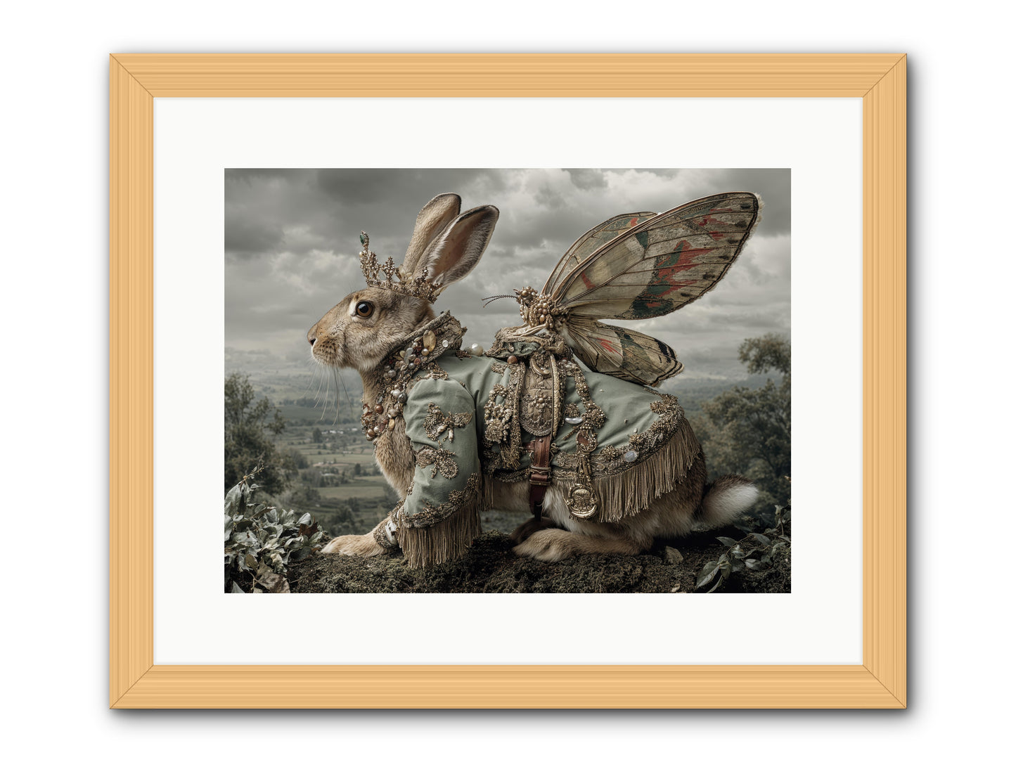 The Last Apricot Market -- Framed Print - Natural 16x12