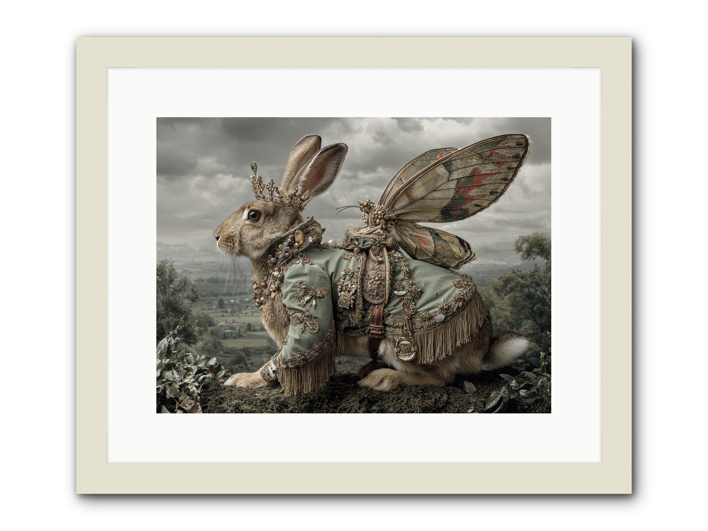 The Last Apricot Market -- Framed Print - White 16x12