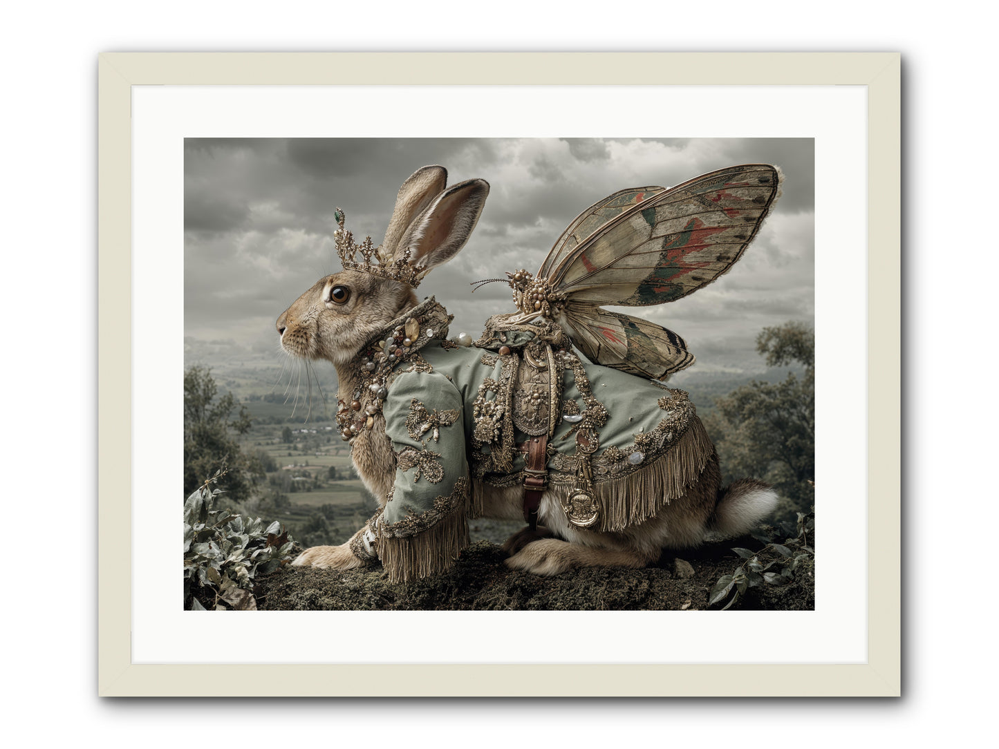 The Last Apricot Market -- Framed Print - White 24x18