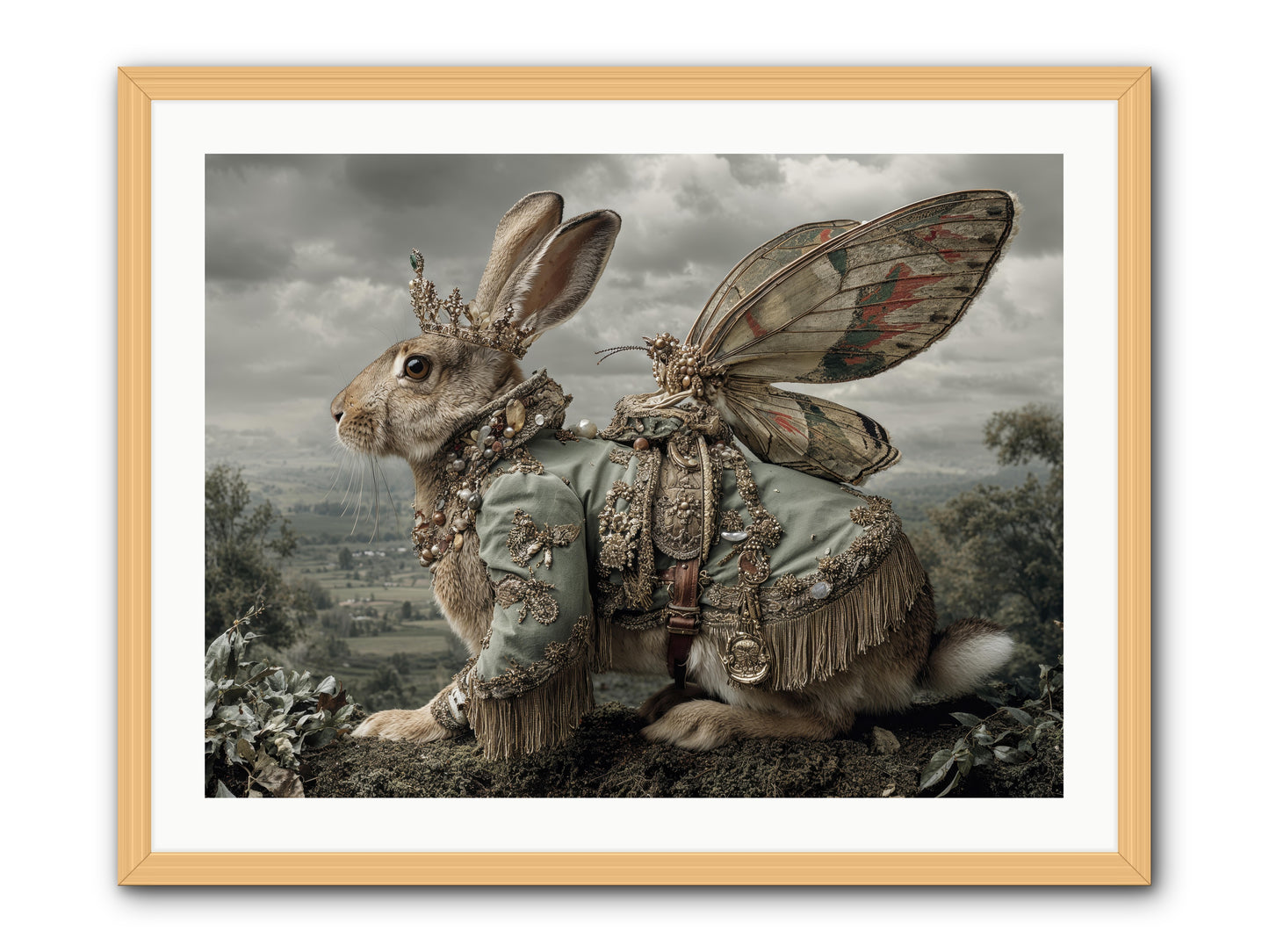 The Last Apricot Market -- Framed Print - Natural 32x24
