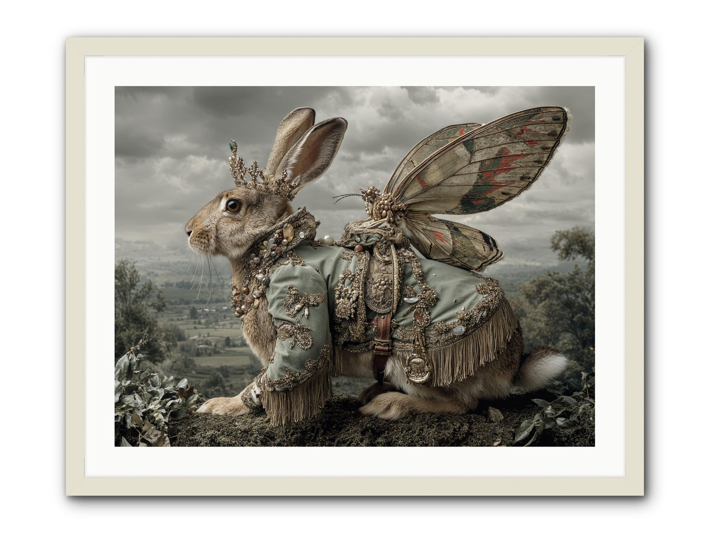 The Last Apricot Market -- Framed Print - White 32x24