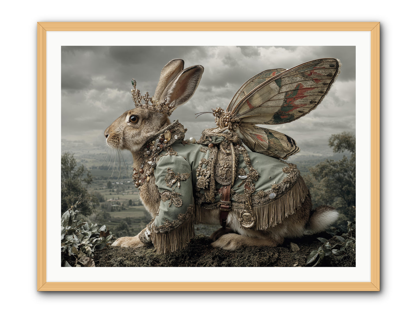 The Last Apricot Market -- Framed Print - Natural 40x30