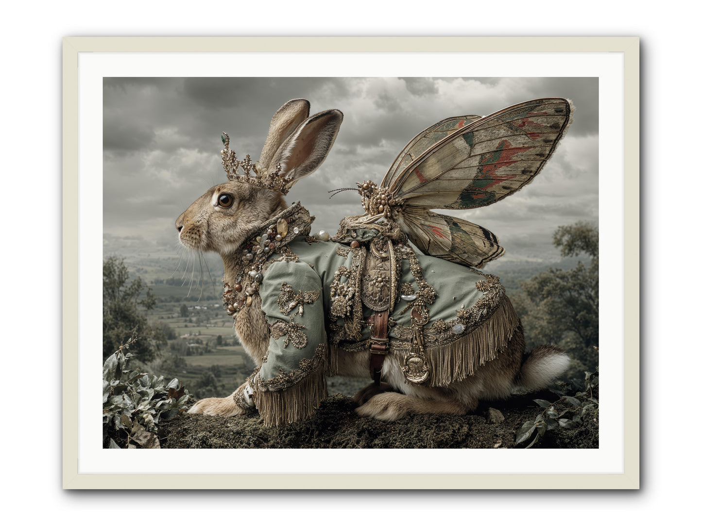 The Last Apricot Market -- Framed Print - White 40x30