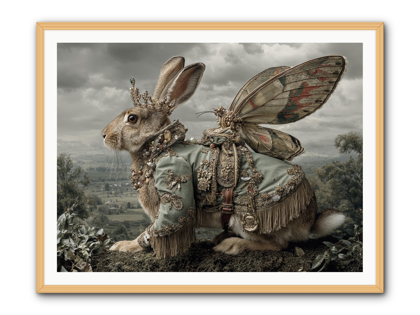 The Last Apricot Market -- Framed Print - Natural 48x36