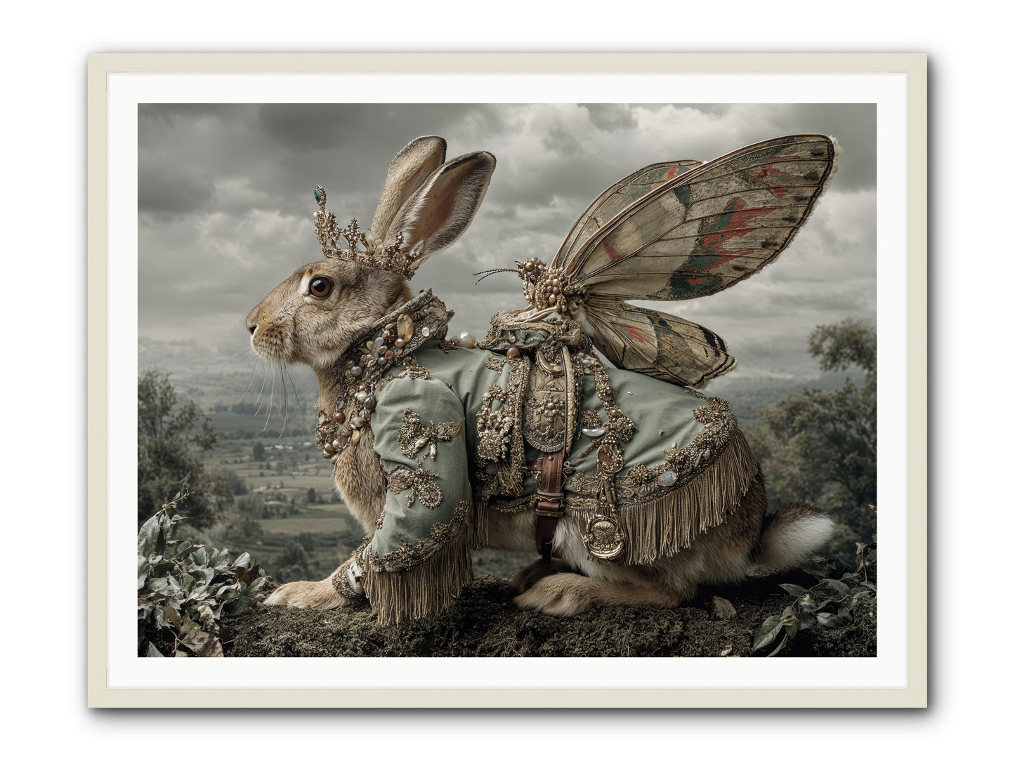 The Last Apricot Market -- Framed Print - White 48x36