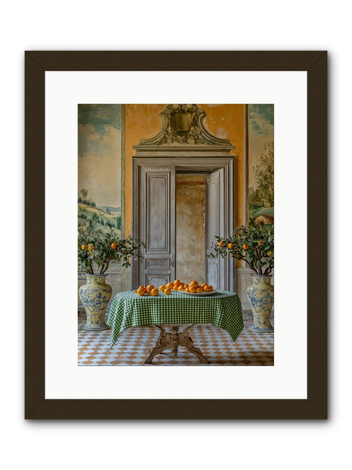 The Last Medici Garden -- Framed Print - Black 12x16