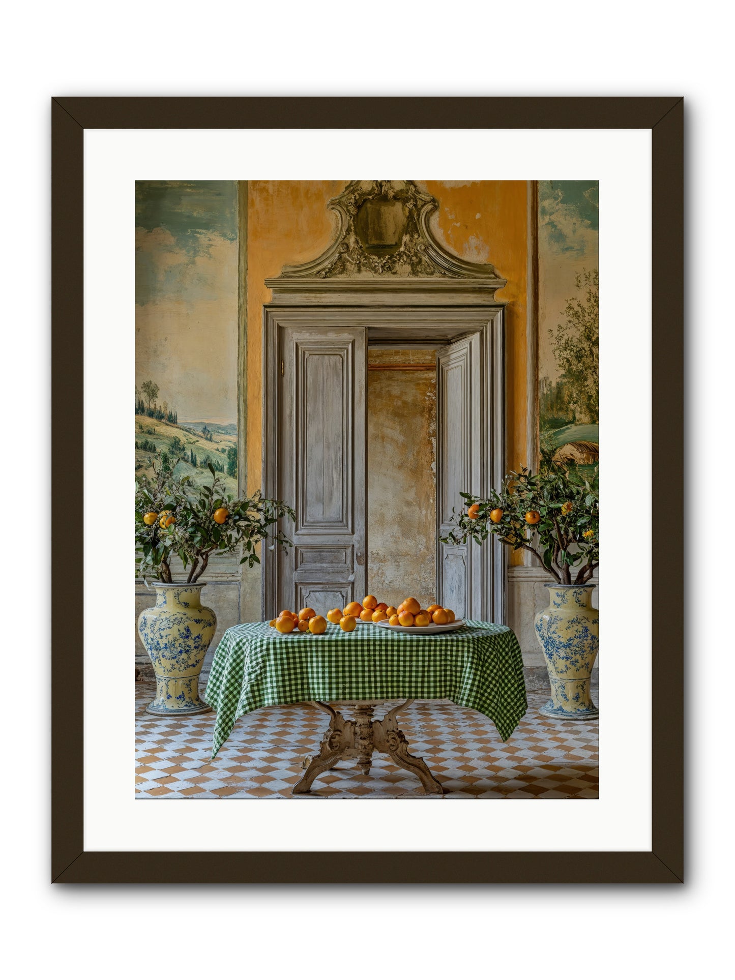 The Last Medici Garden -- Framed Print - Black 18x24