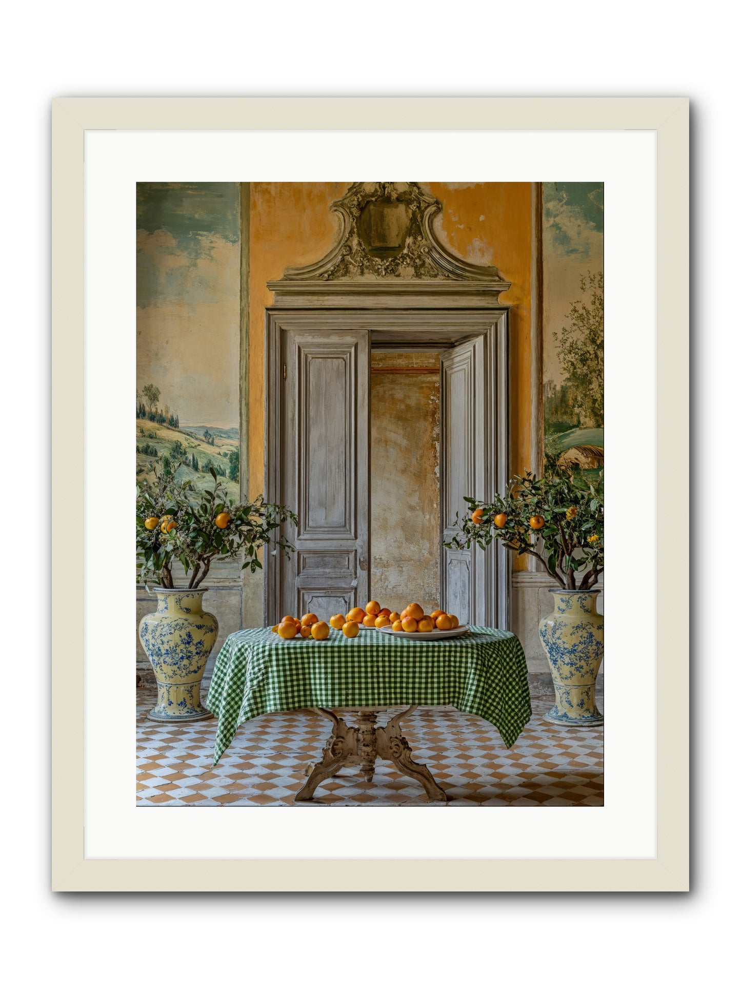 The Last Medici Garden -- Framed Print - White 18x24