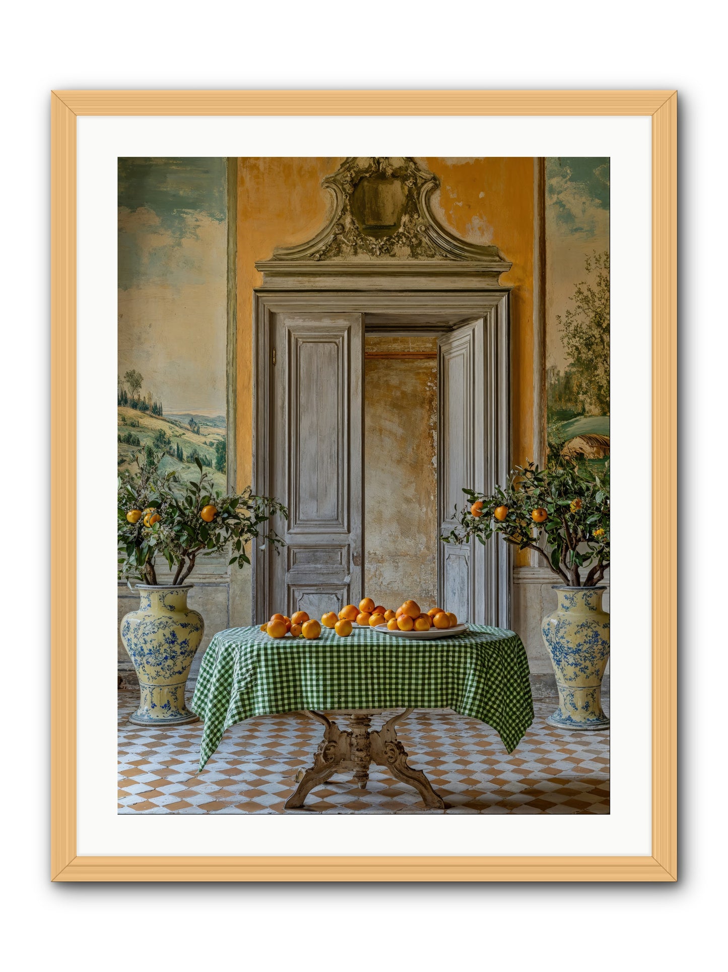 The Last Medici Garden -- Framed Print - Natural 24x32