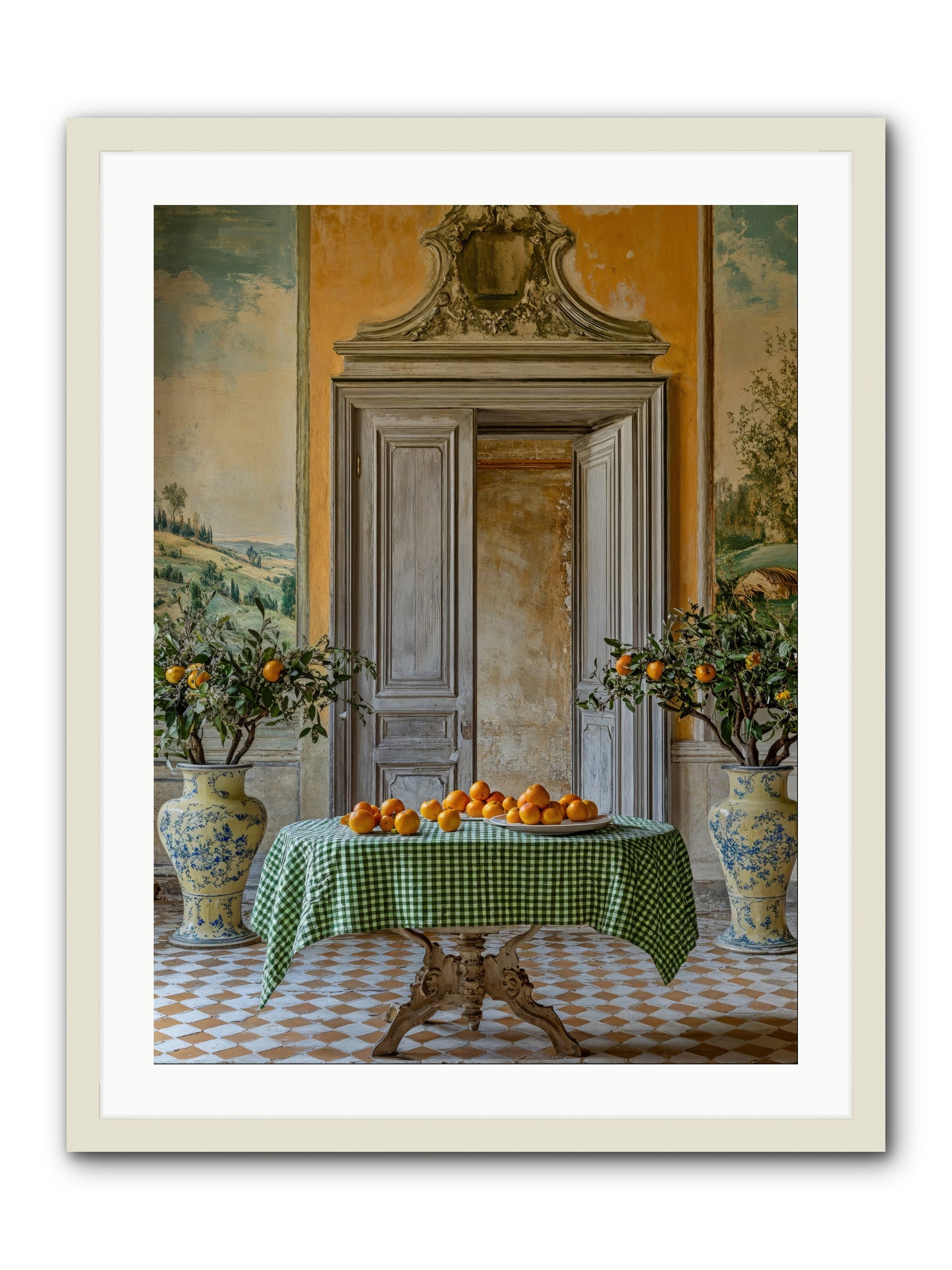 The Last Medici Garden -- Framed Print - White 24x32