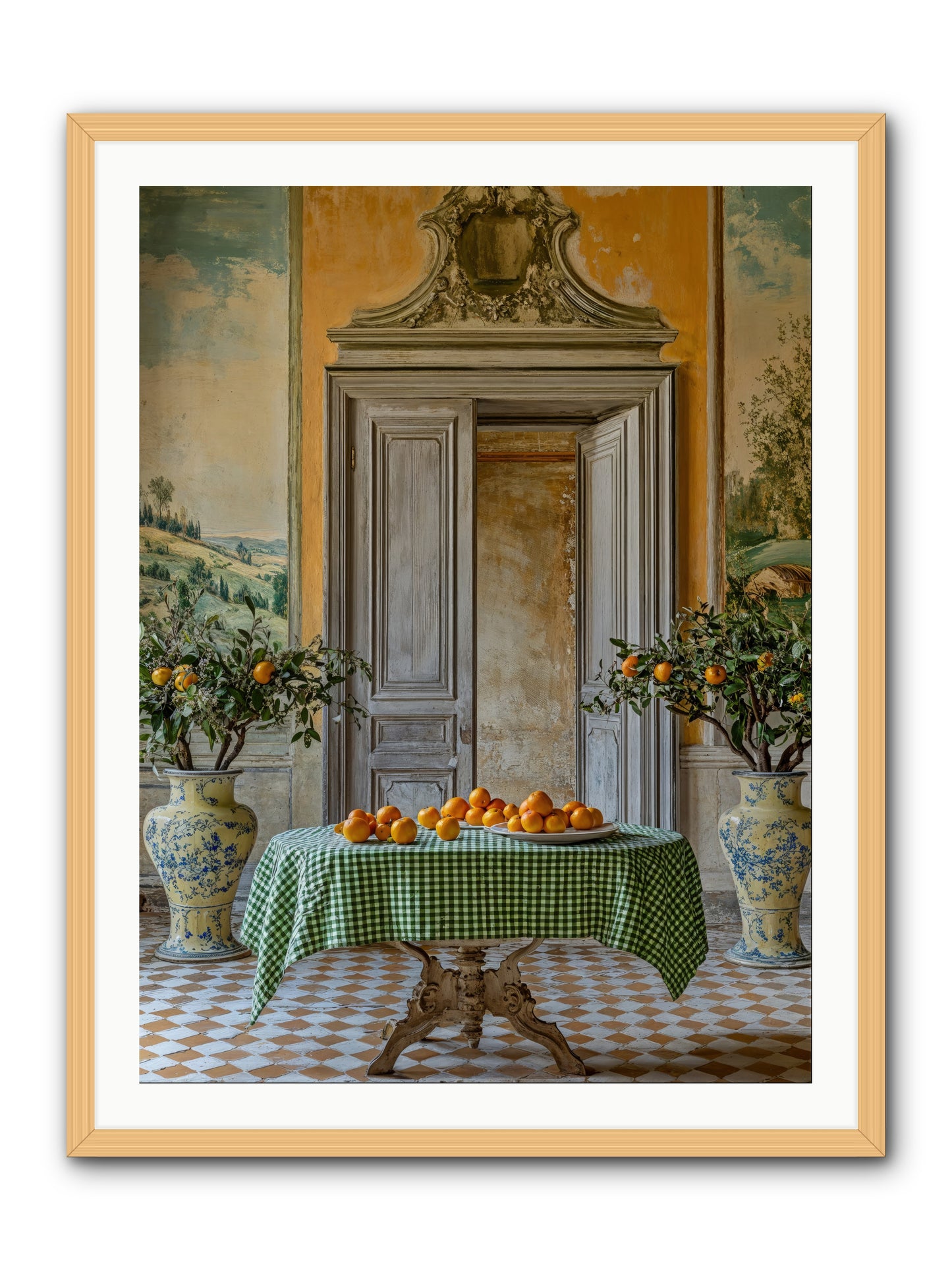 The Last Medici Garden -- Framed Print - Natural 30x40