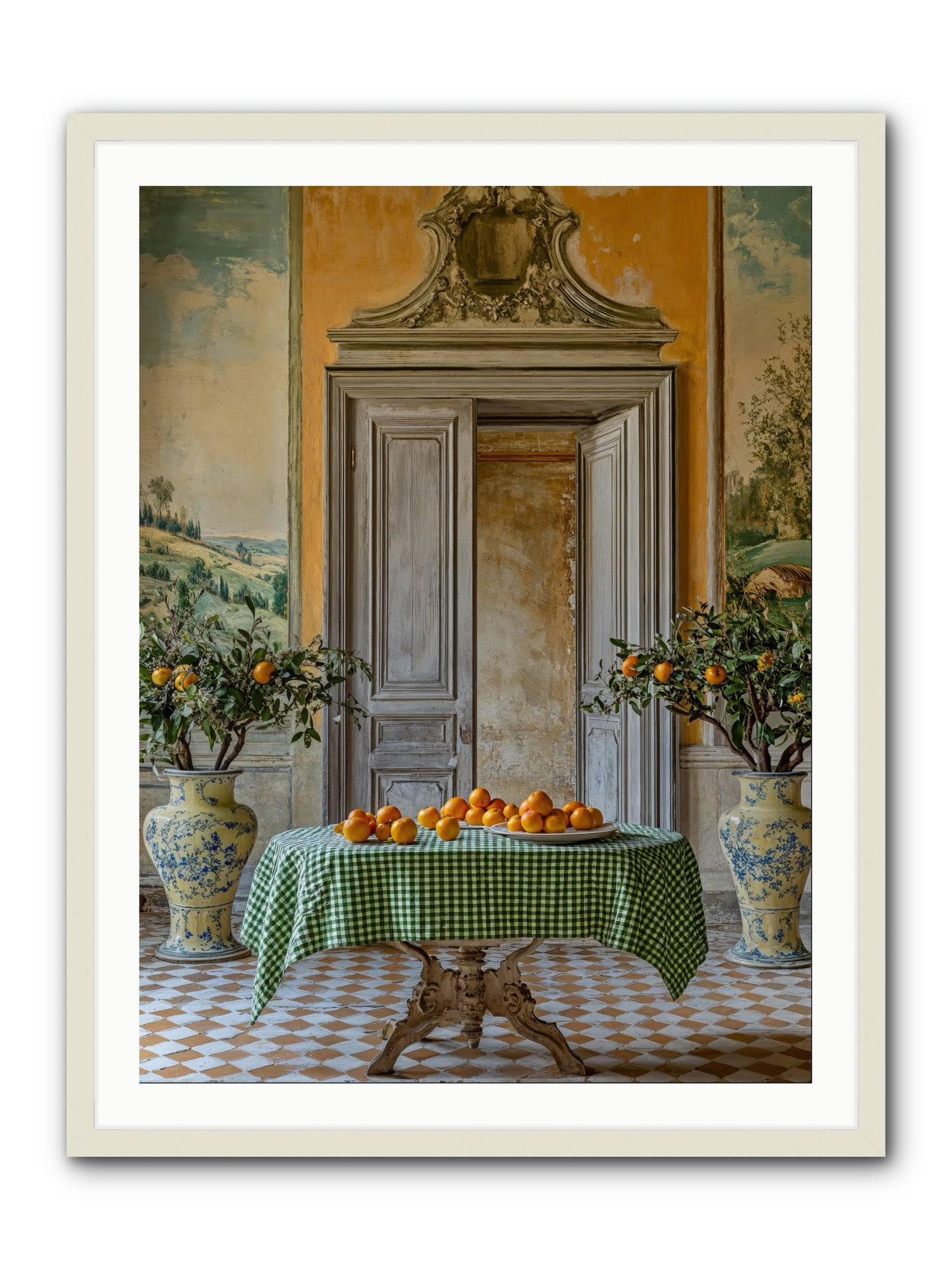 The Last Medici Garden -- Framed Print - White 30x40