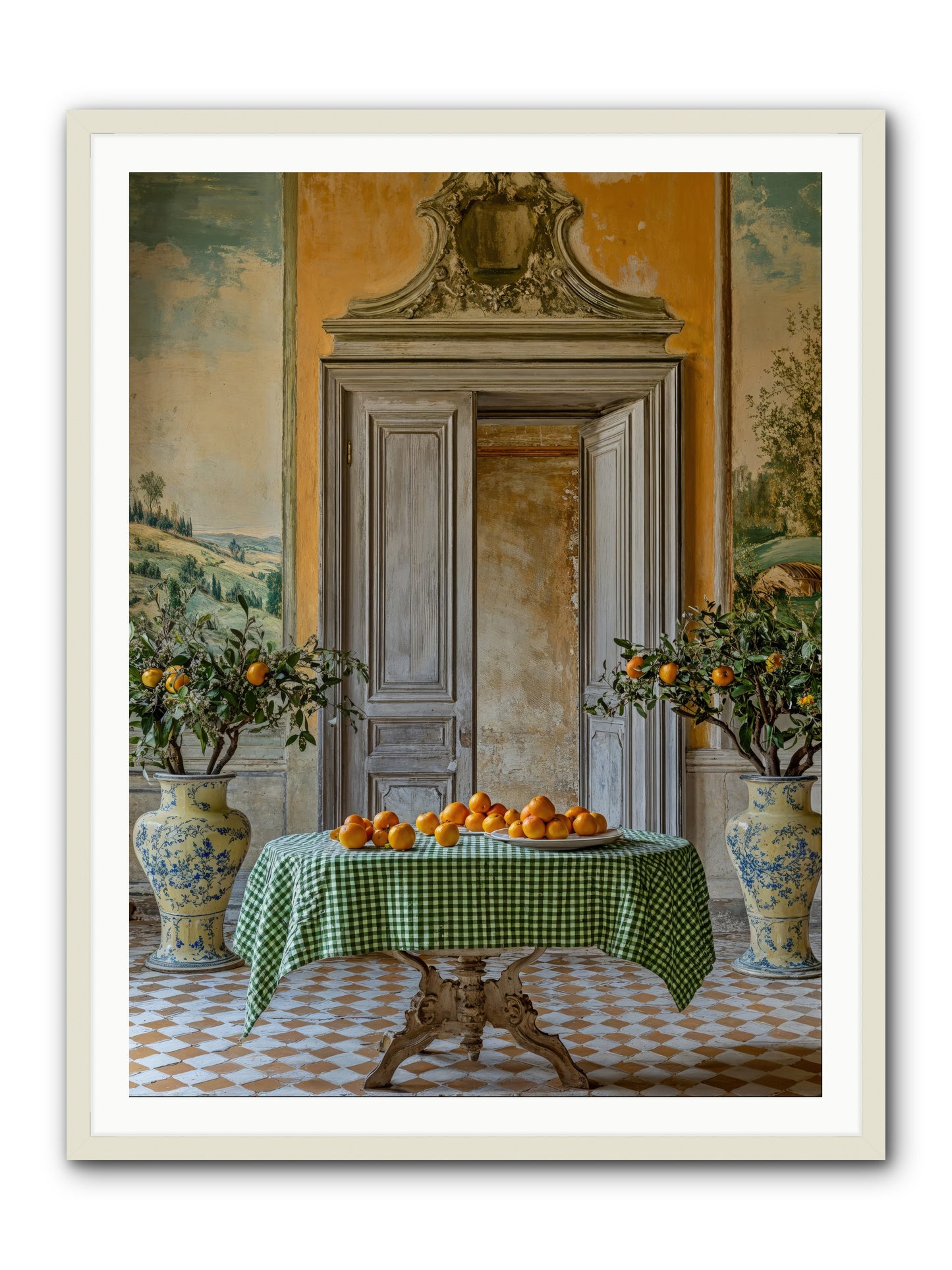 The Last Medici Garden -- Framed Print - White 36x48