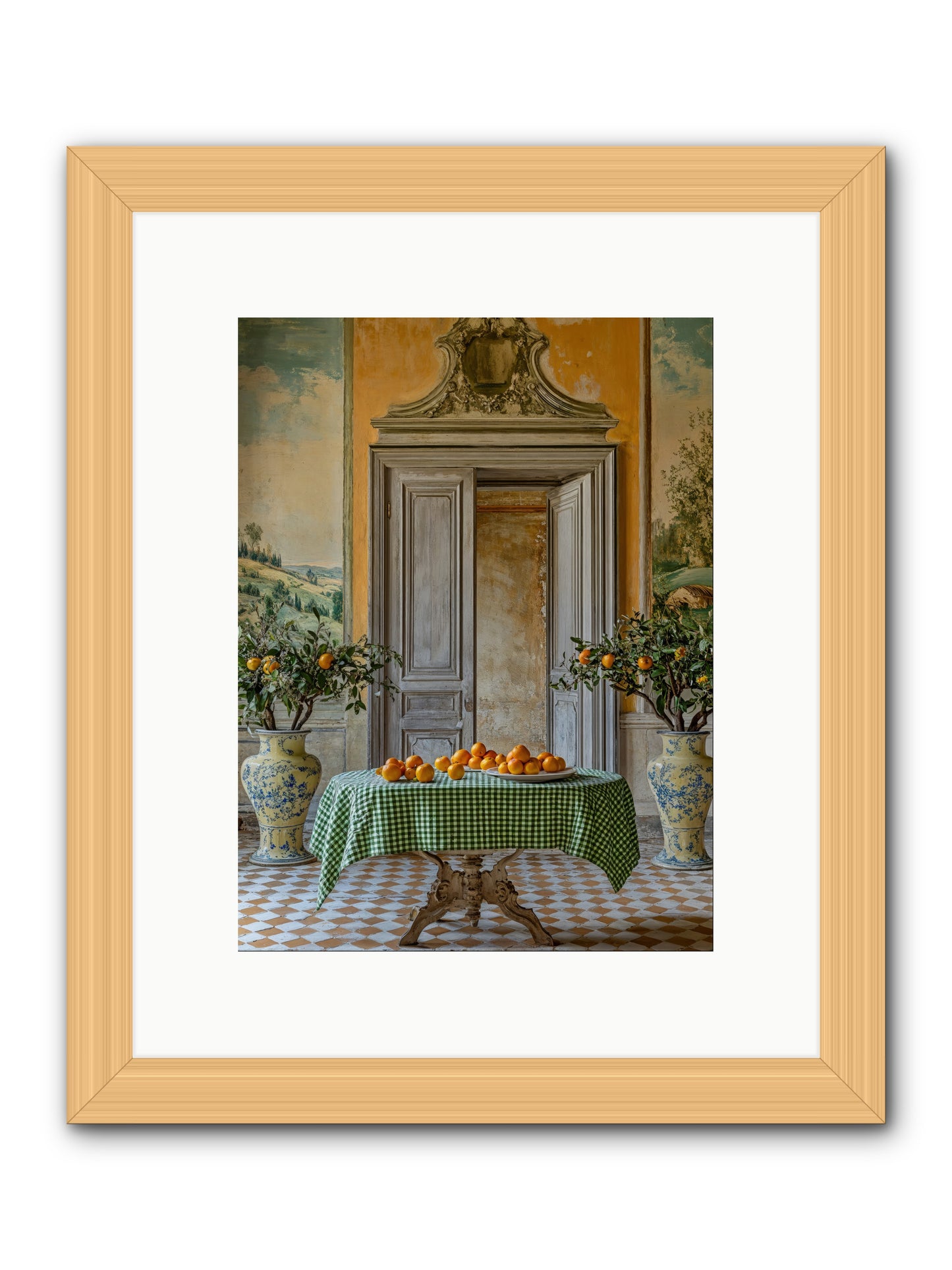 The Last Medici Garden -- Framed Print - Natural 9x12