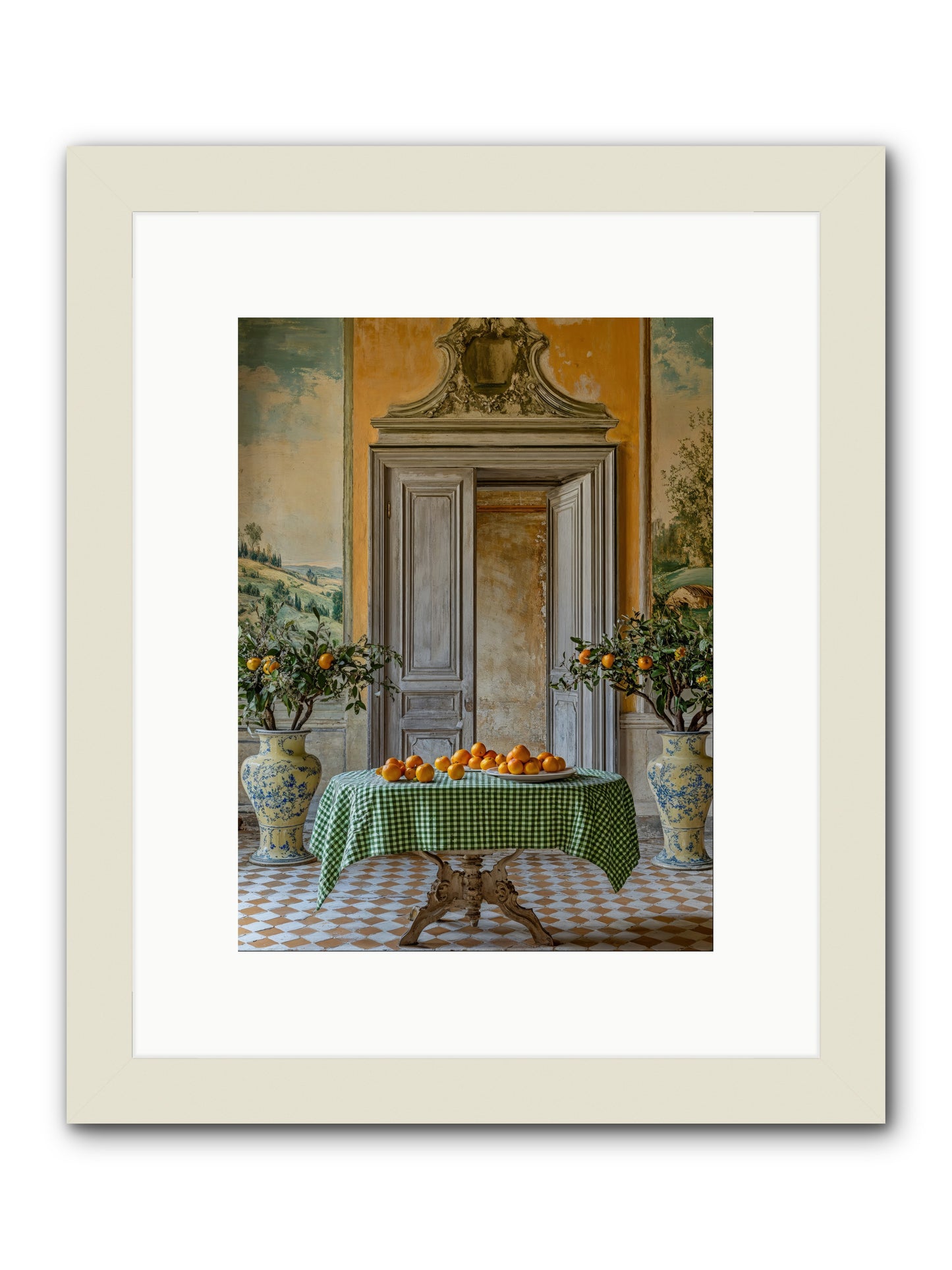The Last Medici Garden -- Framed Print - White 9x12