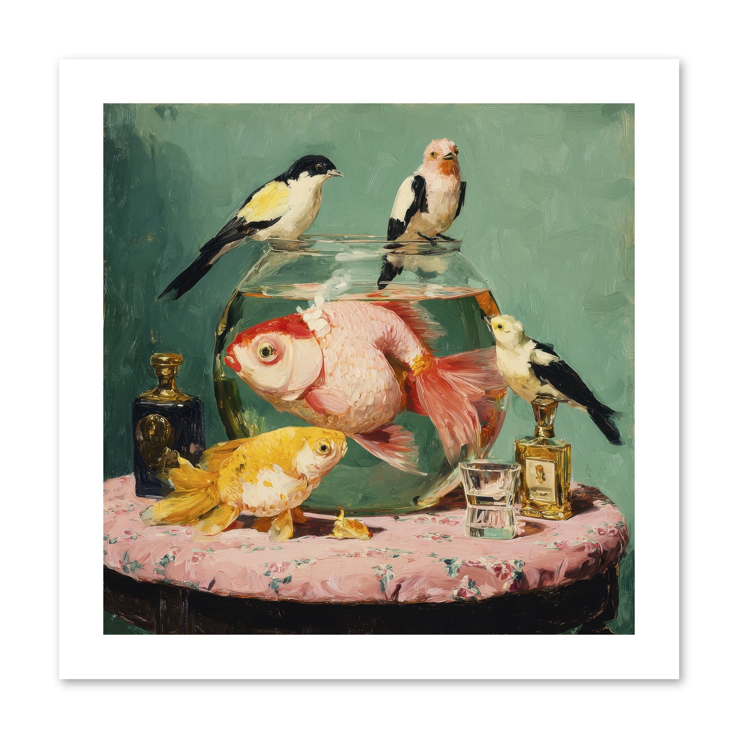 The Last Peony Café -- Loose Canvas Print 12x12