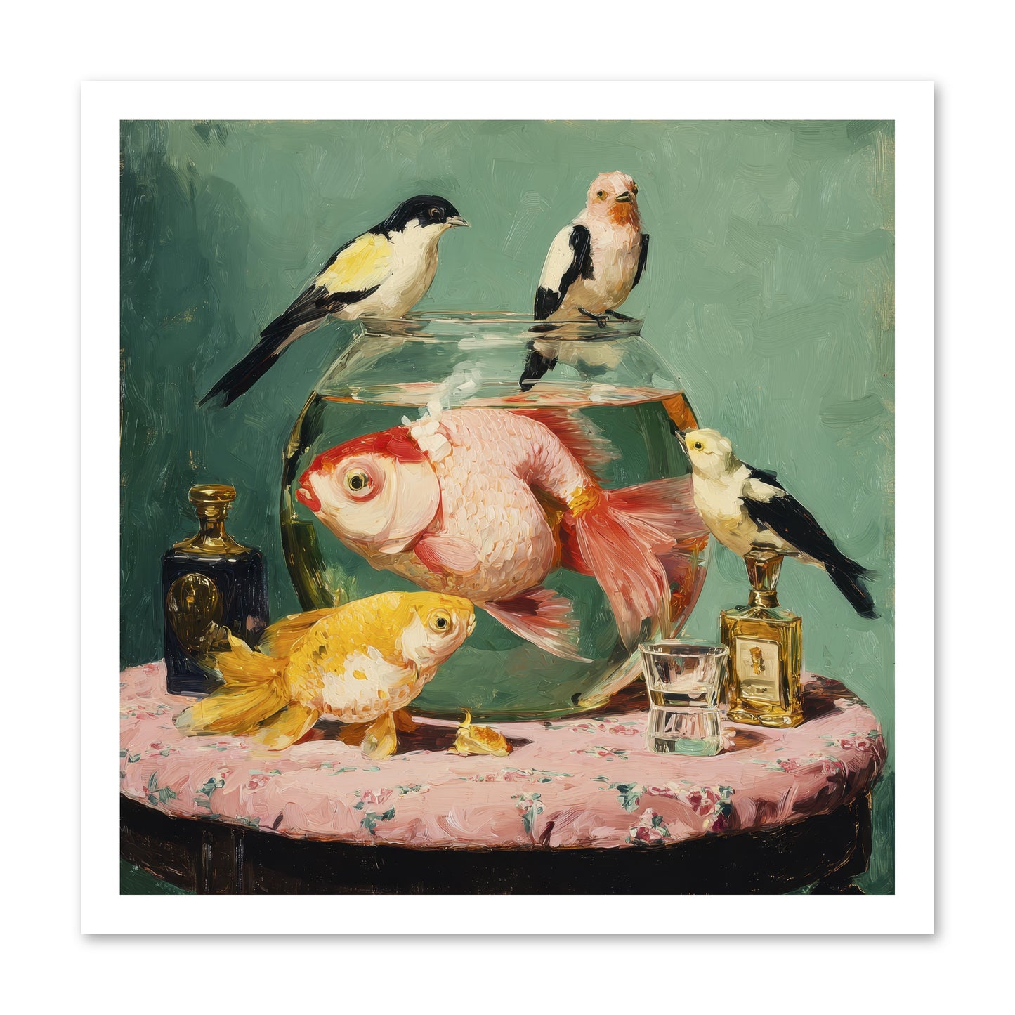 The Last Peony Café -- Loose Canvas Print 20x20