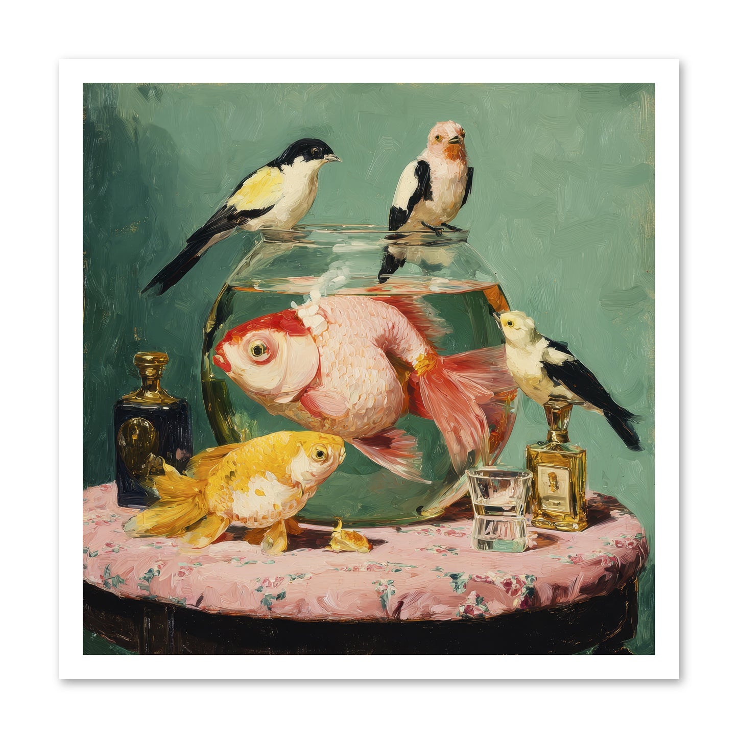 The Last Peony Café -- Loose Canvas Print 24x24
