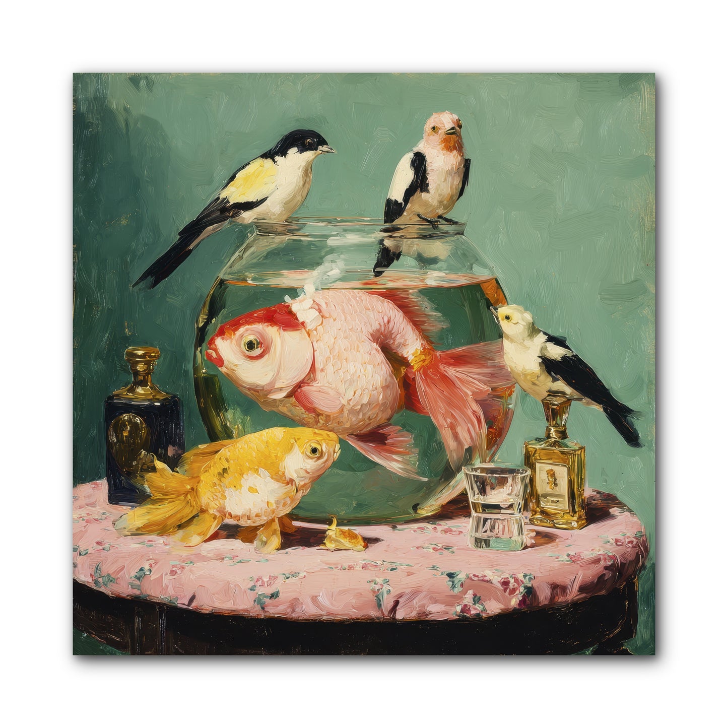 The Last Peony Café -- Wrapped Canvas 10x10
