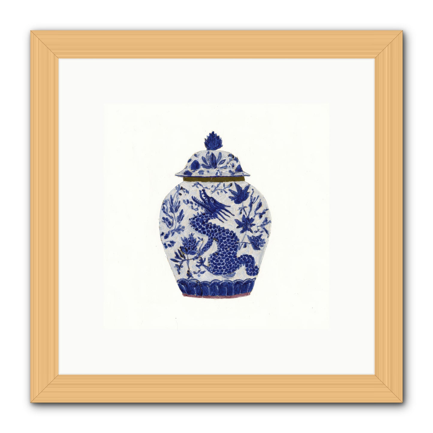 The Lavender Ledger -- Framed Print - Natural 10x10