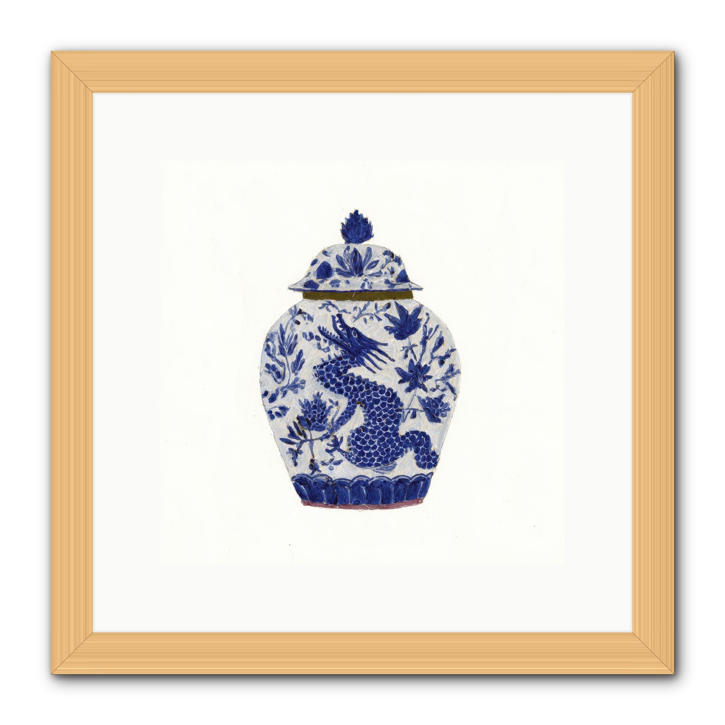 The Lavender Ledger -- Framed Print - Natural 12x12