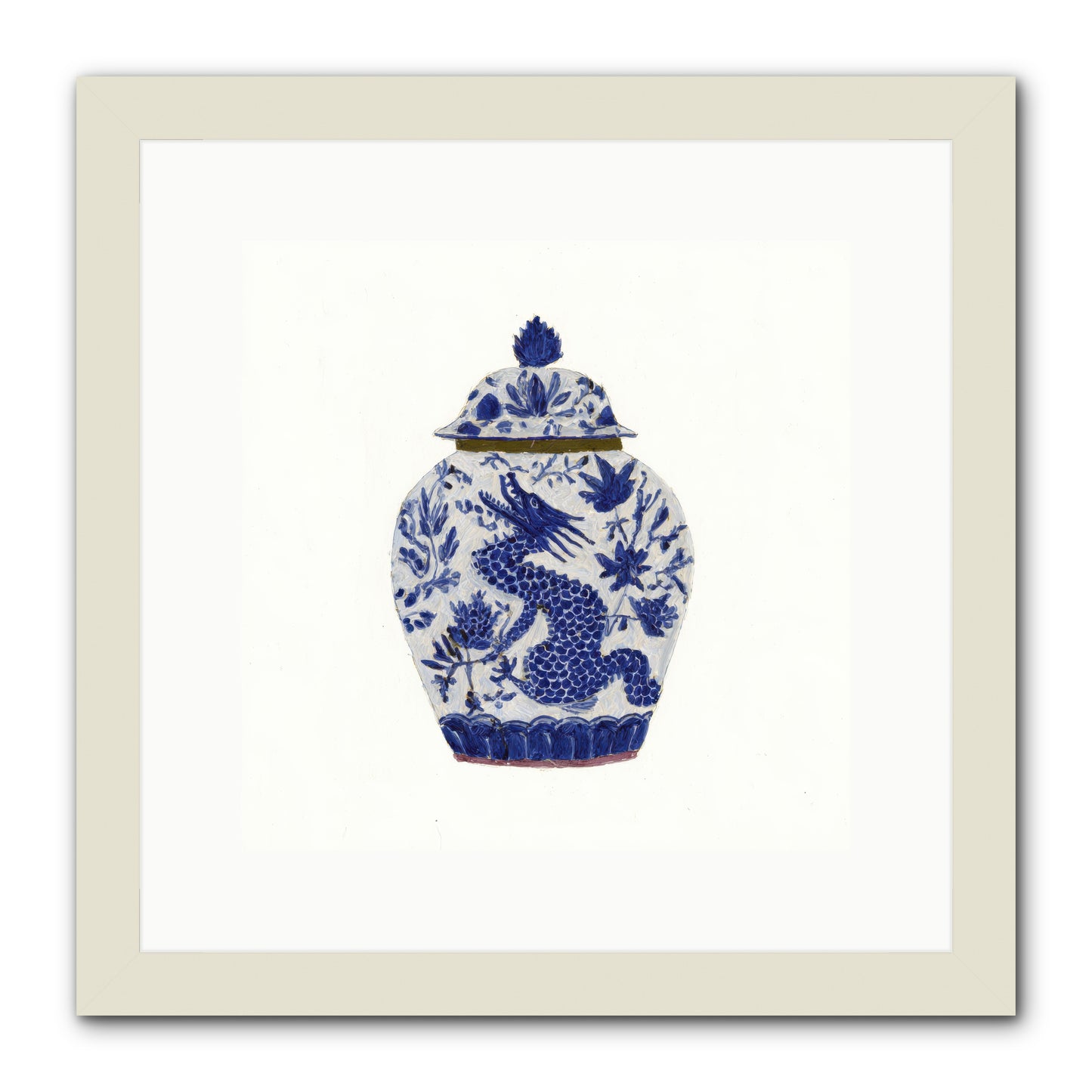 The Lavender Ledger -- Framed Print - White 12x12