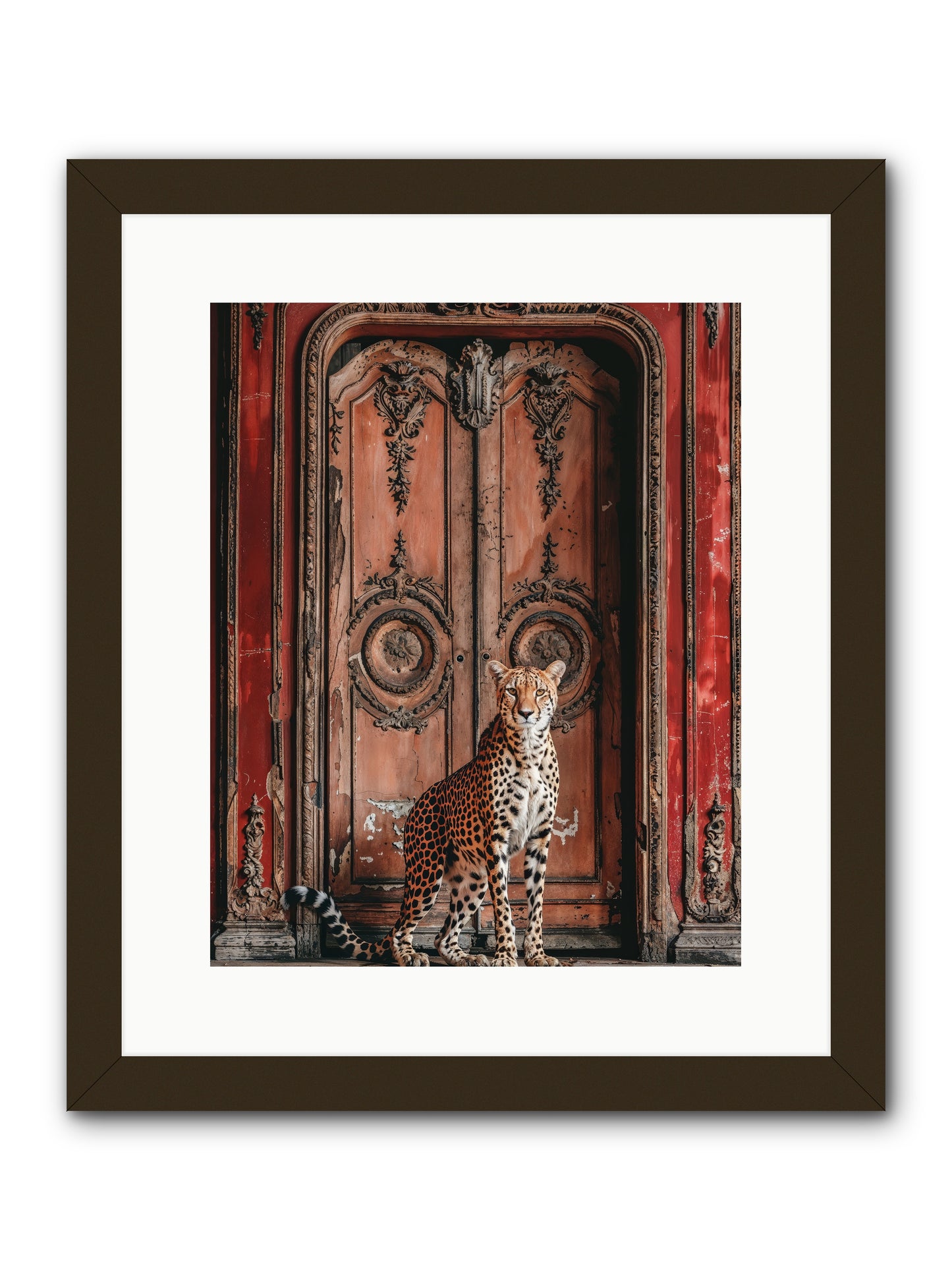 The Leopard's Vermilion Vestibule -- Framed Print - Black 12x15