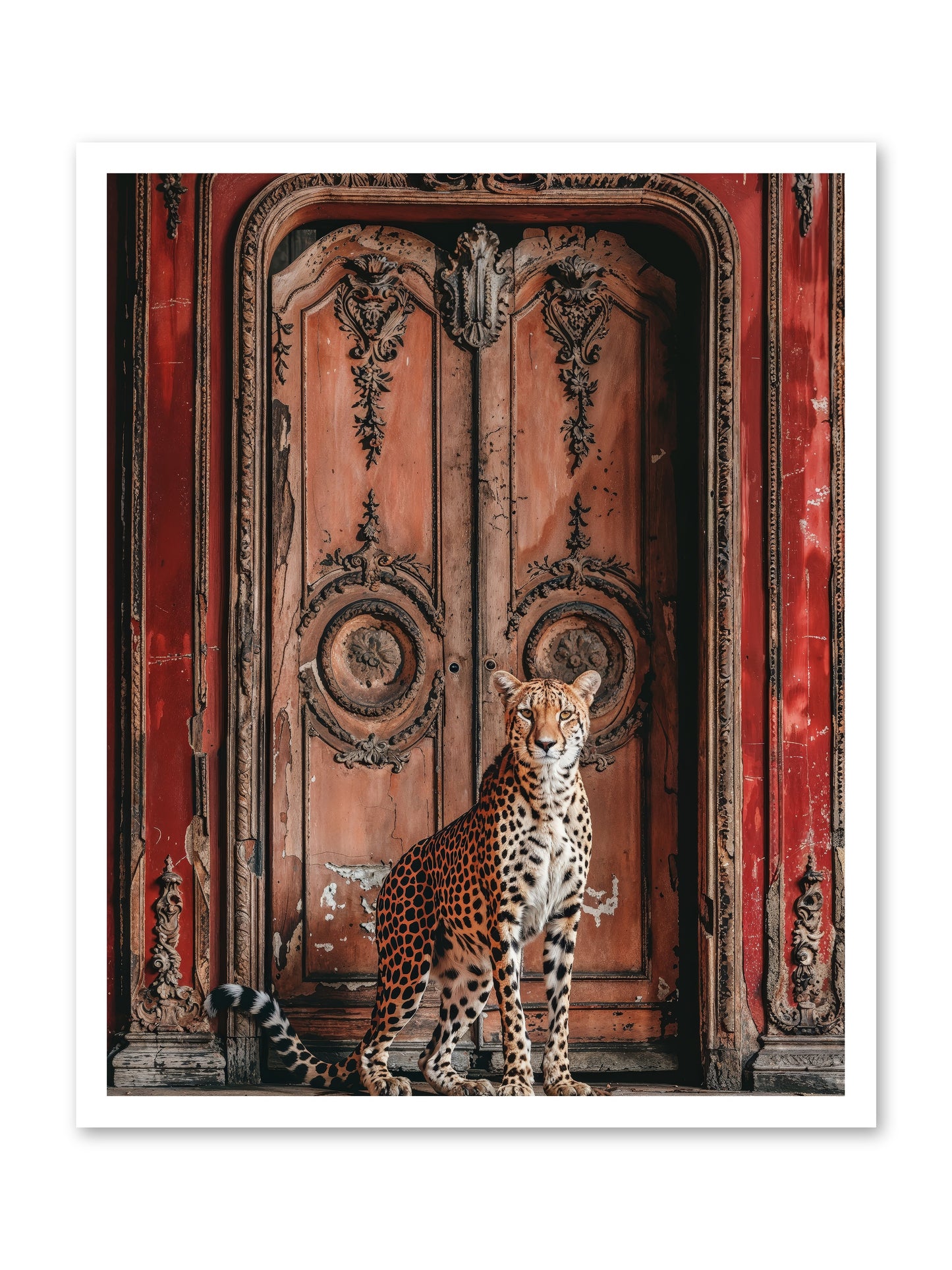 The Leopard's Vermilion Vestibule -- Paper Print 24x30