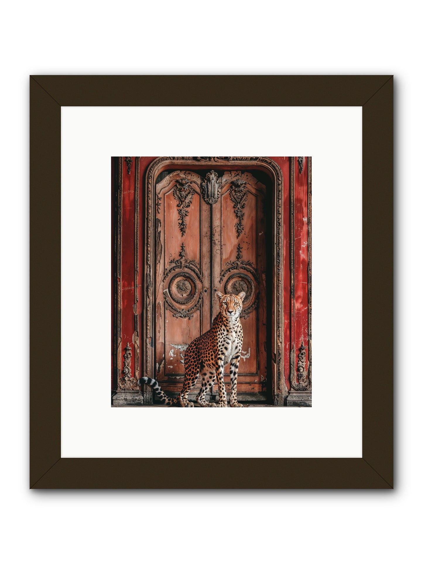 The Leopard's Vermilion Vestibule -- Framed Print - Black 8x10