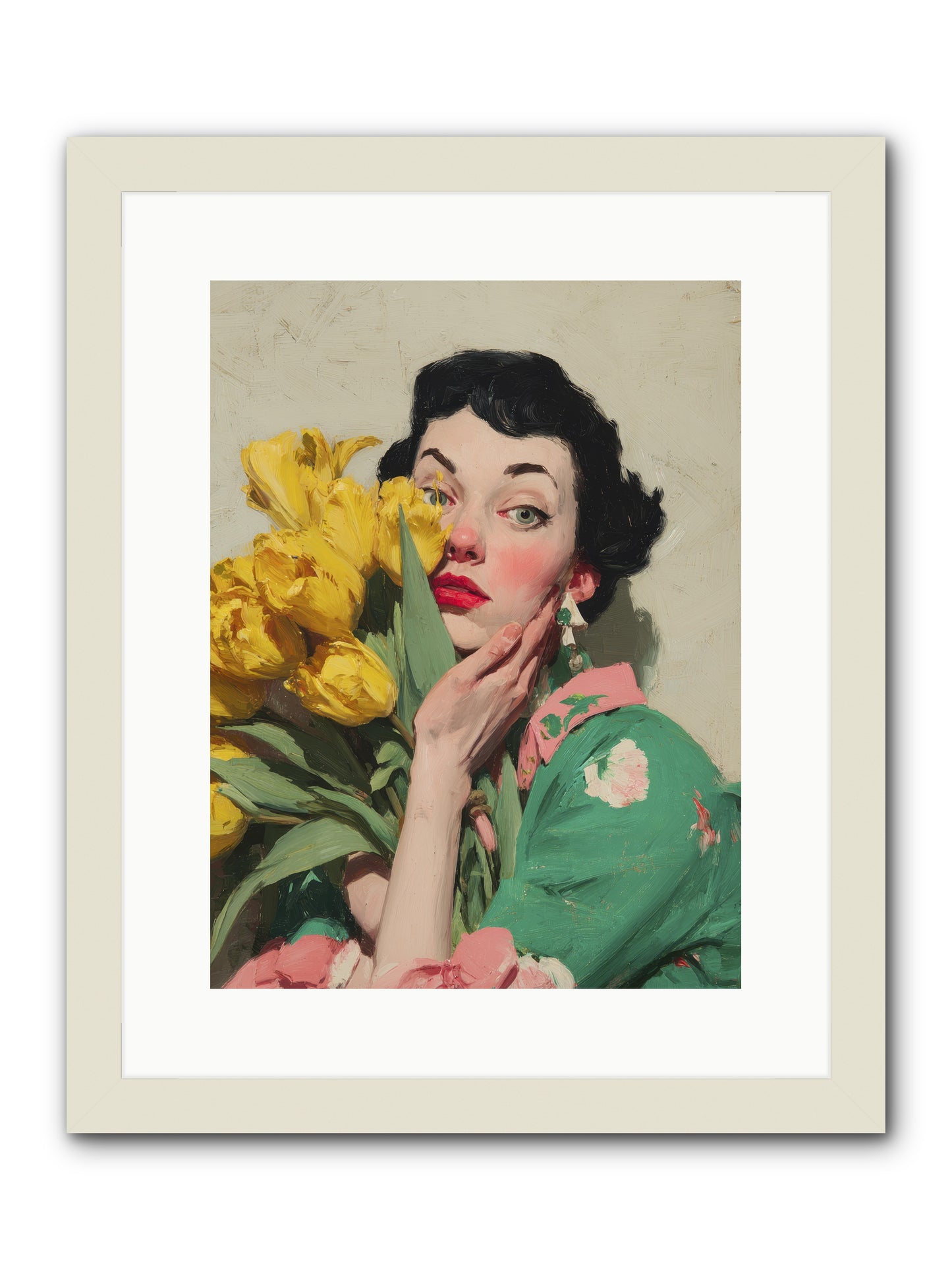 The Linen Conspiracy -- Framed Print - White 12x16