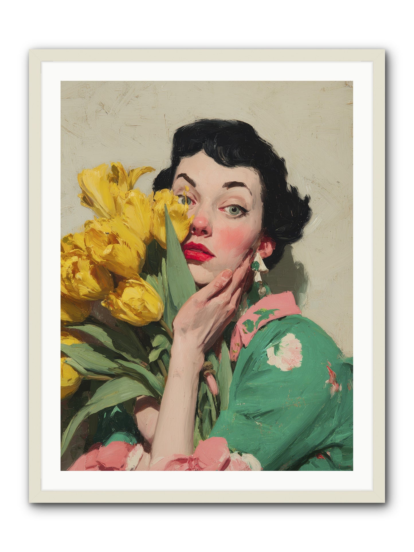 The Linen Conspiracy -- Framed Print - White 30x40