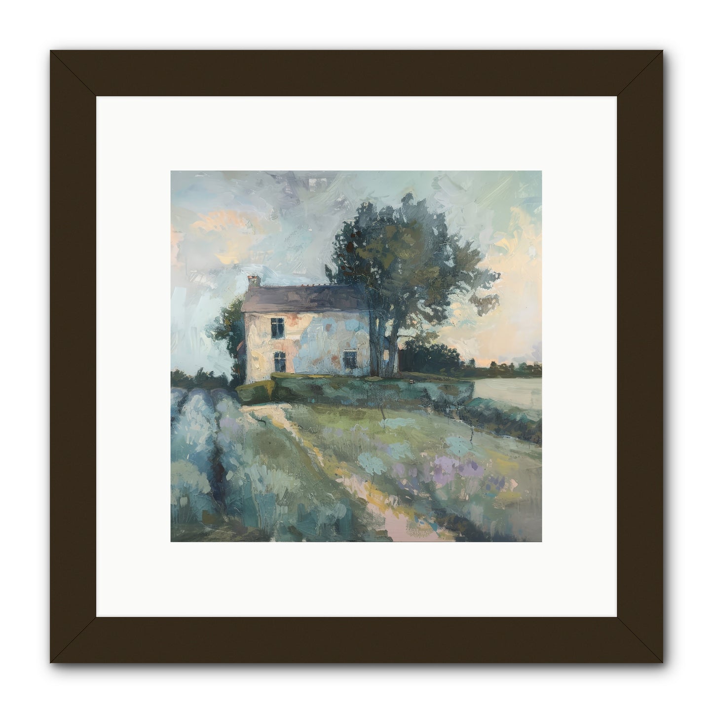 The Linen House -- Framed Print - Black 10x10