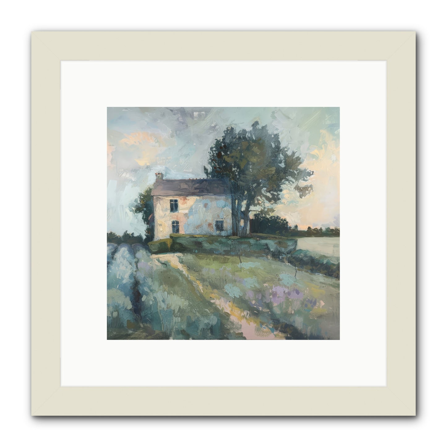 The Linen House -- Framed Print - White 10x10