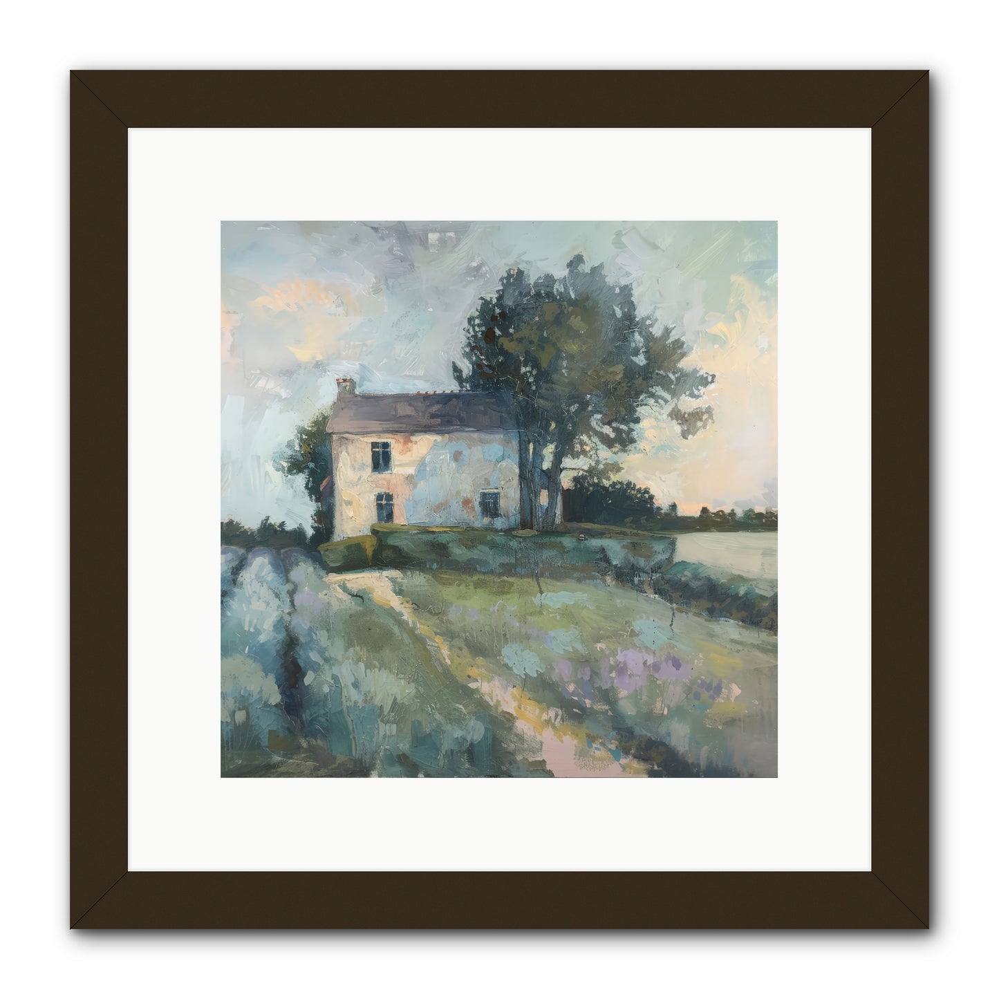 The Linen House -- Framed Print - Black 12x12