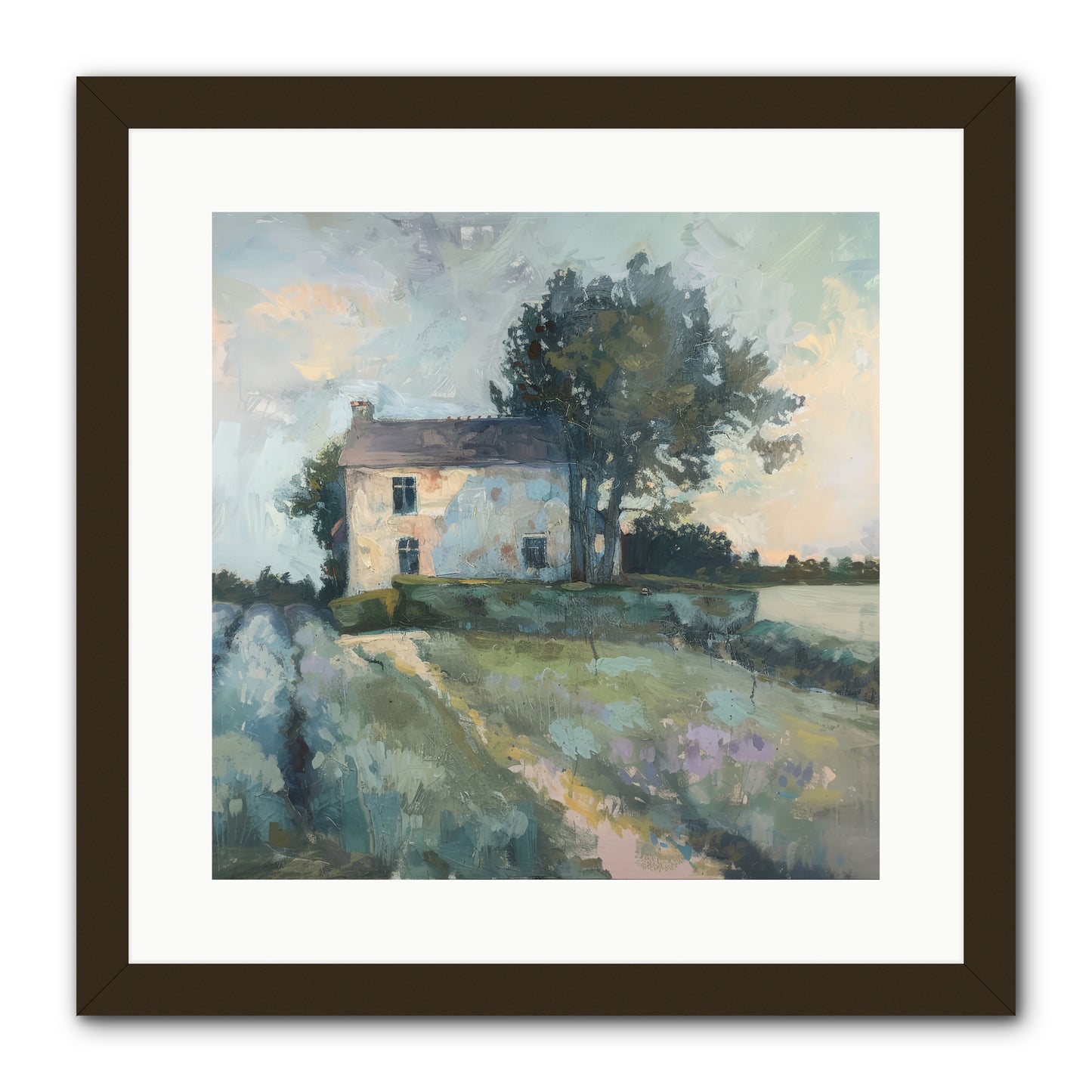 The Linen House -- Framed Print - Black 16x16