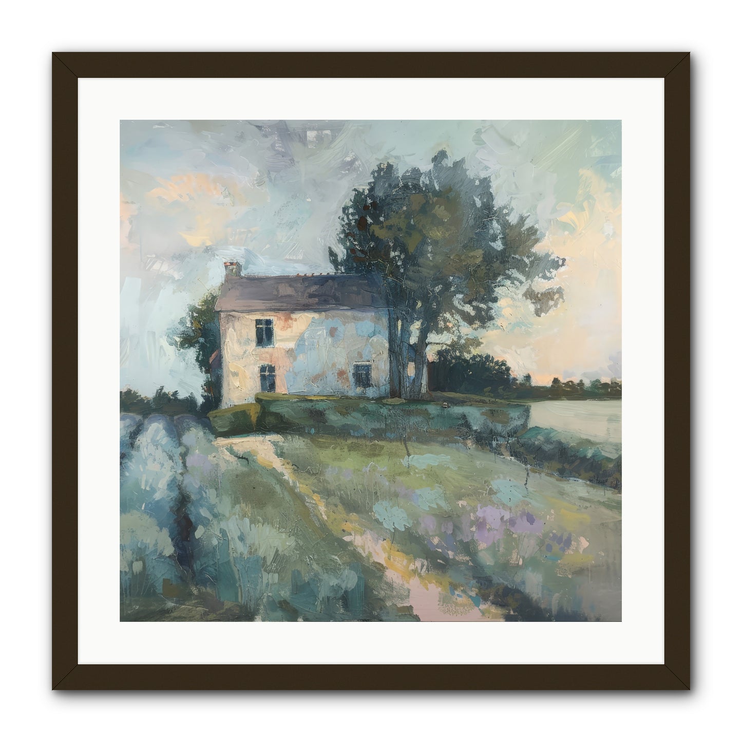 The Linen House -- Framed Print - Black 24x24