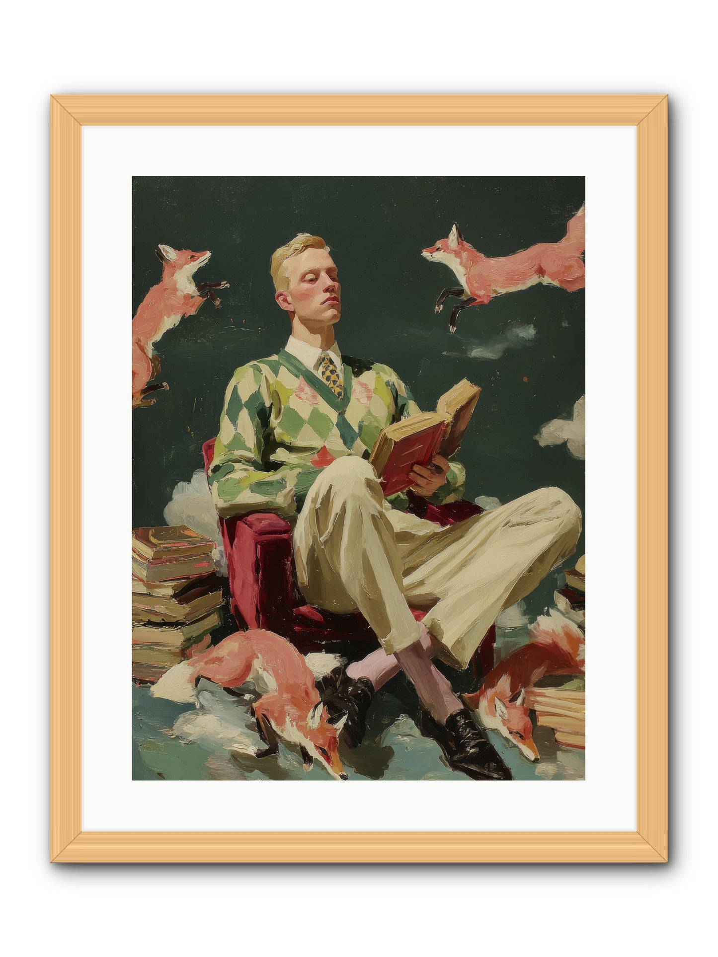The Linen Salon -- Framed Print - Natural 18x24