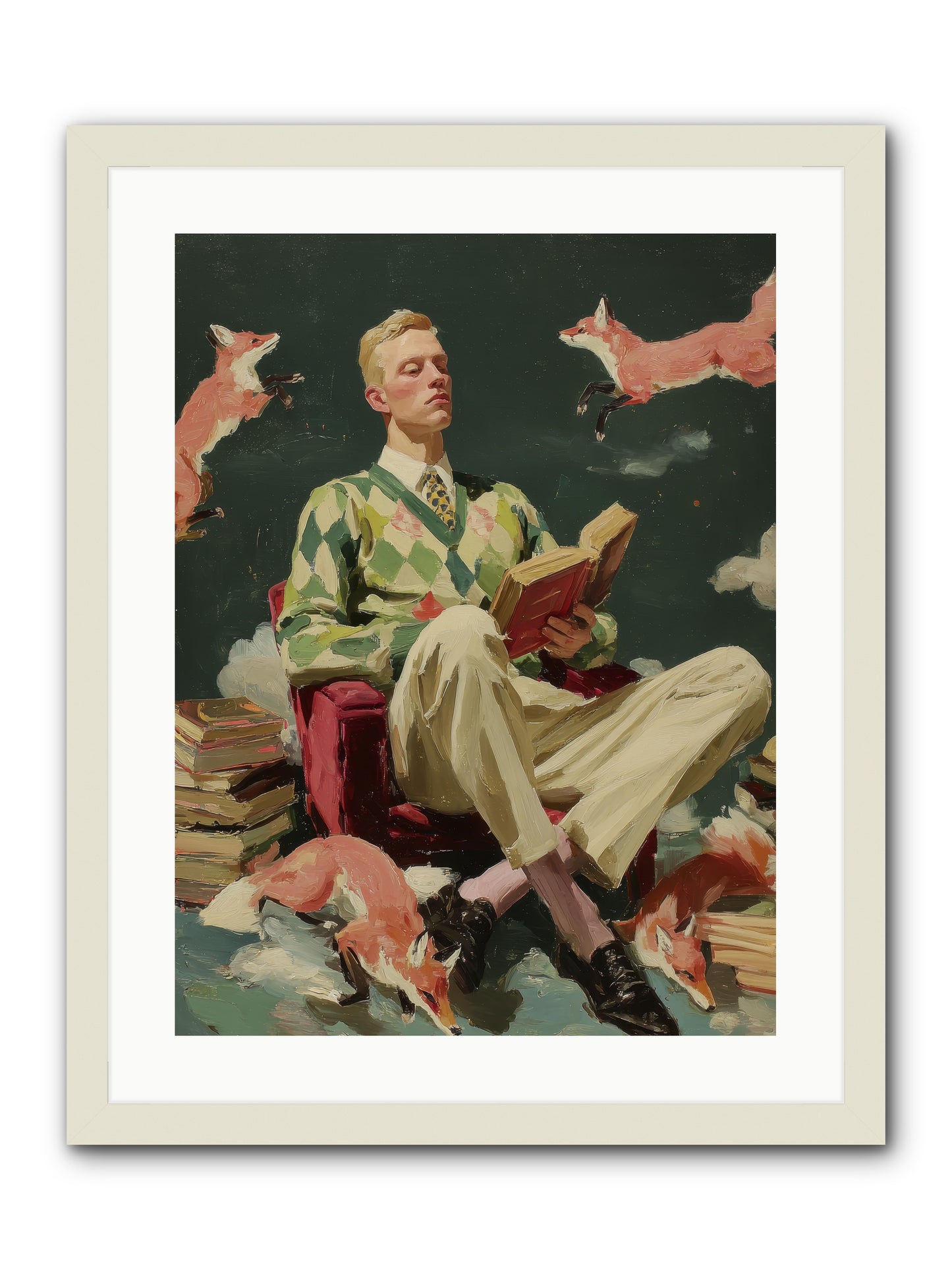 The Linen Salon -- Framed Print - White 18x24