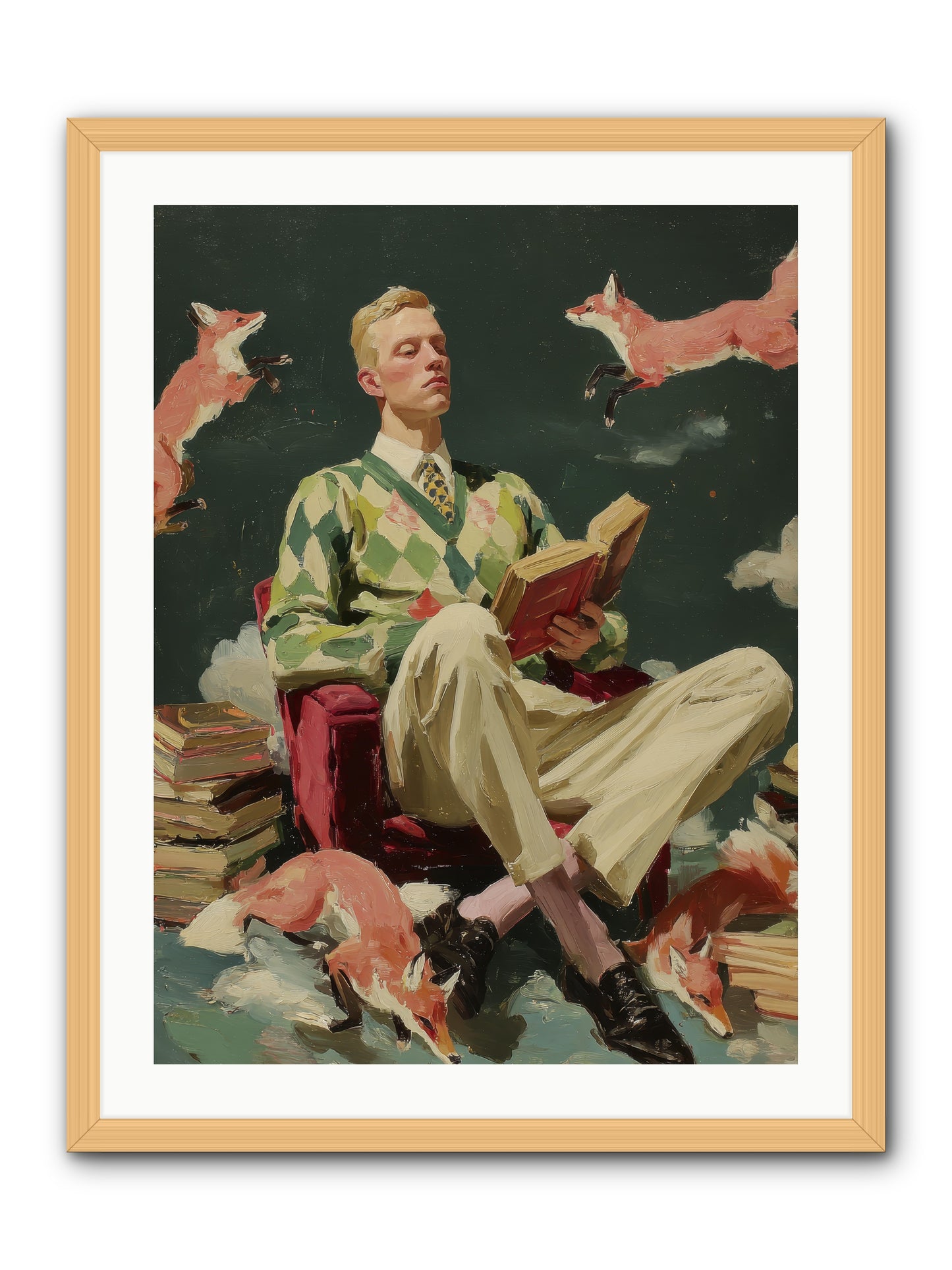 The Linen Salon -- Framed Print - Natural 24x32