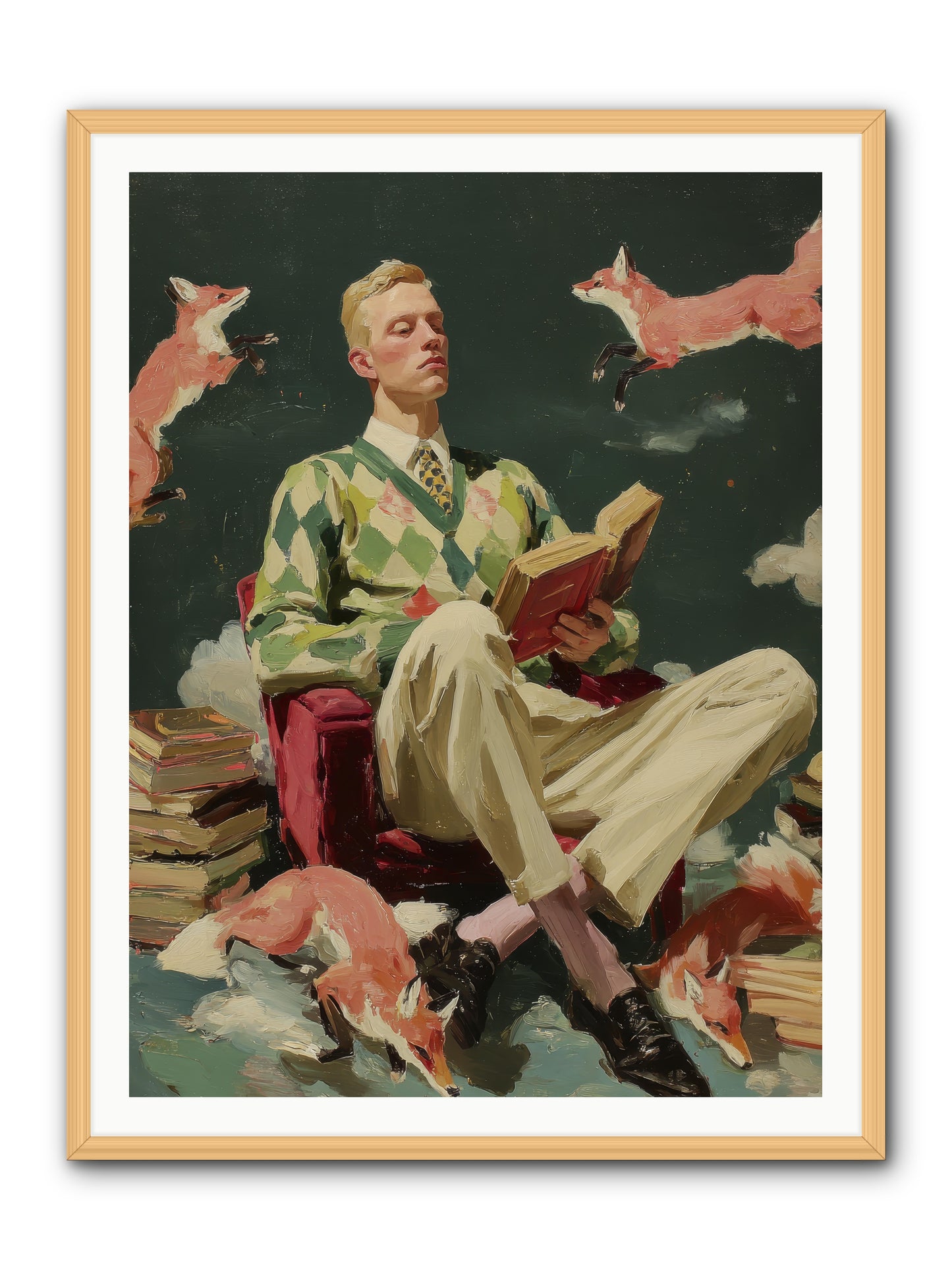 The Linen Salon -- Framed Print - Natural 36x48