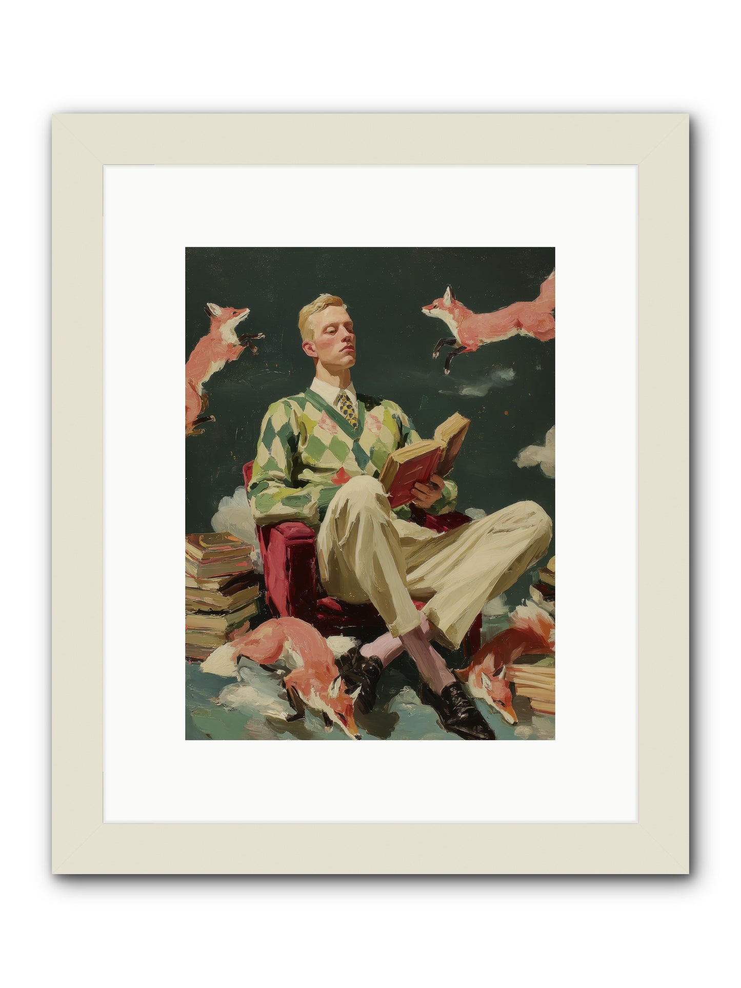 The Linen Salon -- Framed Print - White 9x12