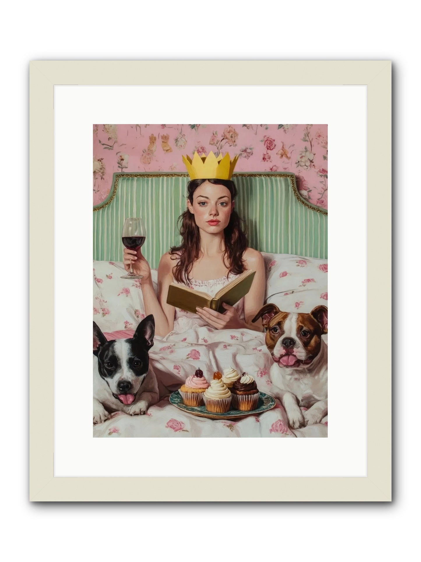 The Literary Feast -- Framed Print - White 12x16