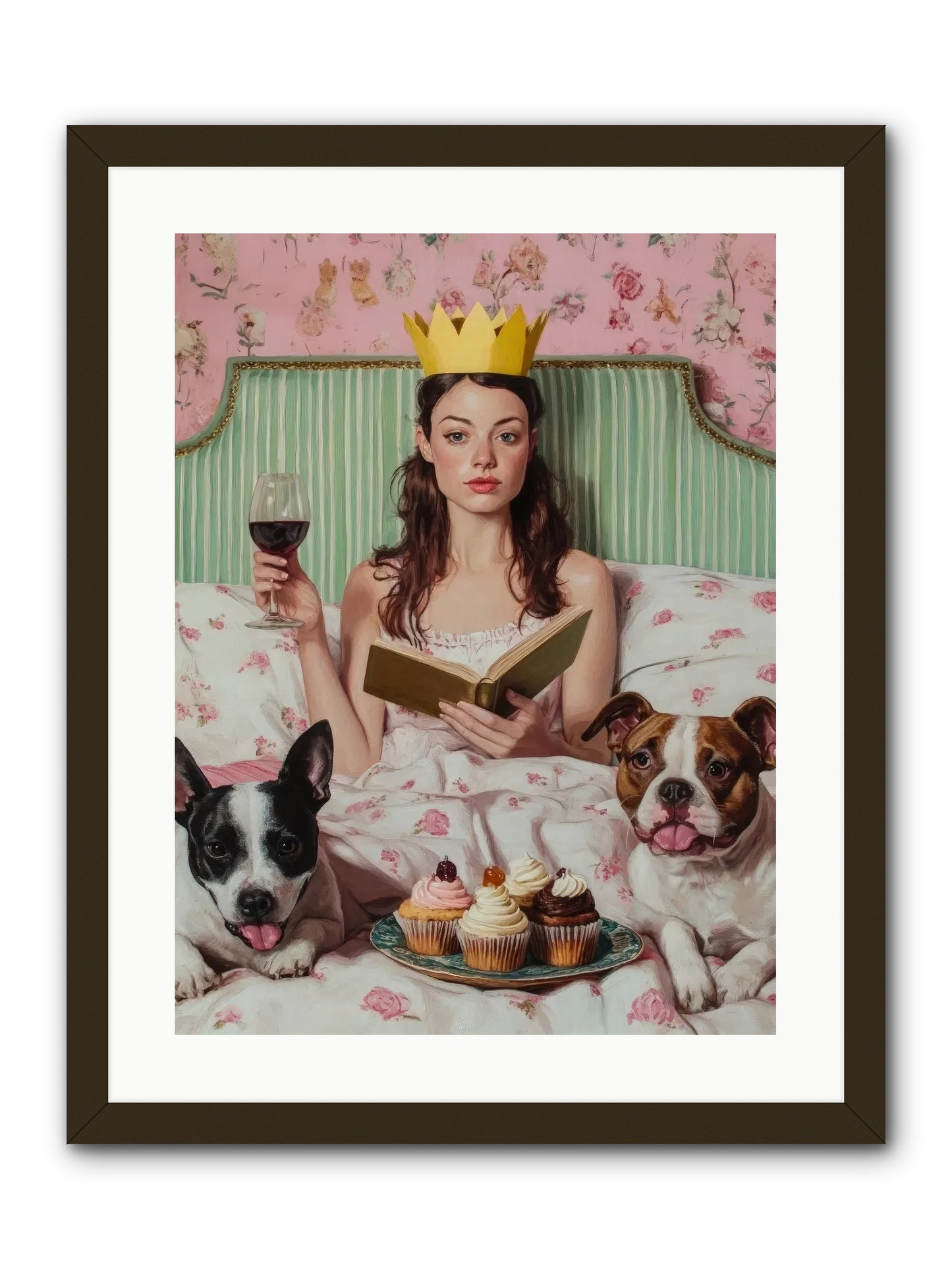 The Literary Feast -- Framed Print - Black 18x24