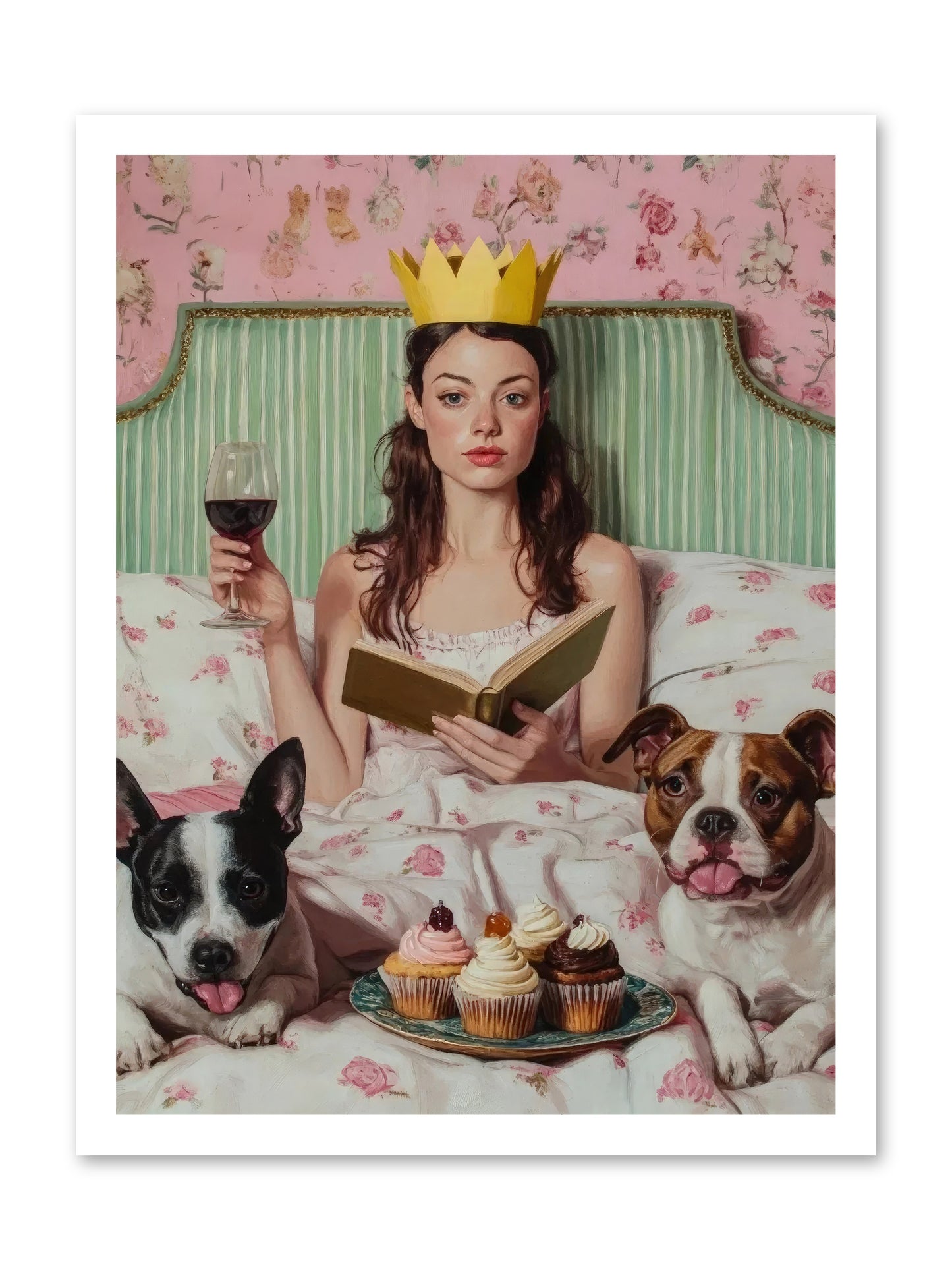 The Literary Feast -- Loose Canvas Print 18x24