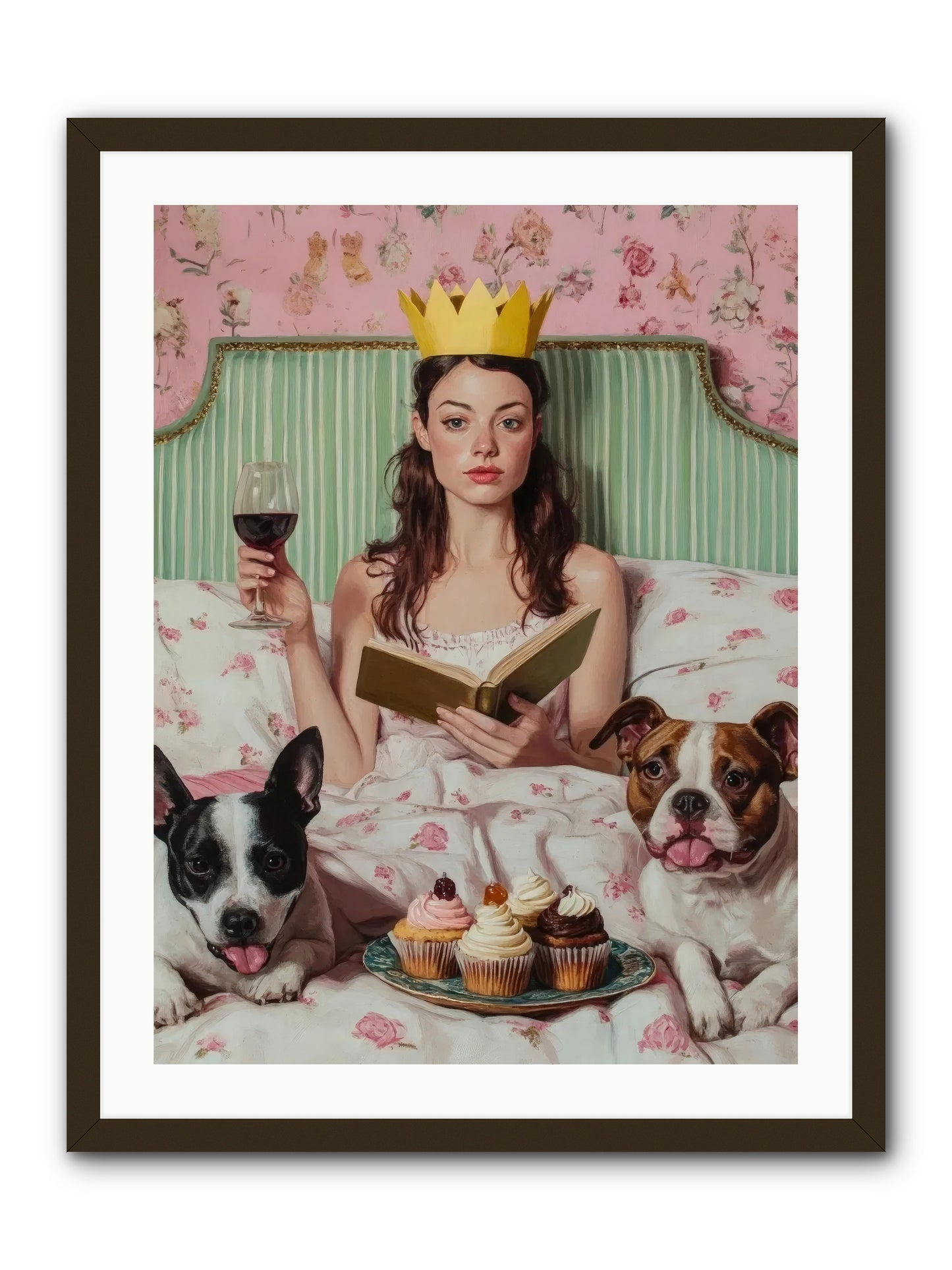 The Literary Feast -- Framed Print - Black 24x32